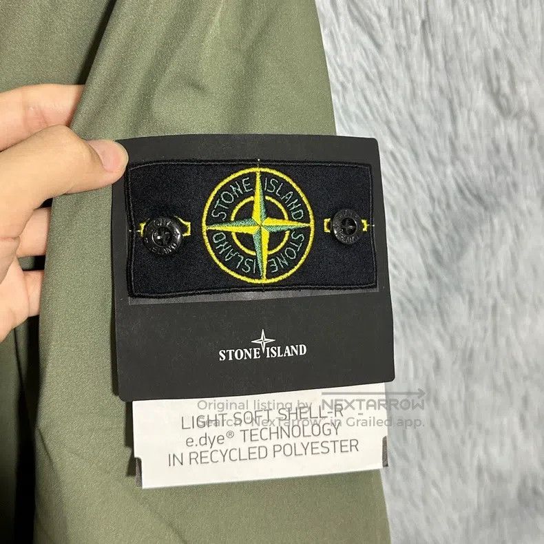 Stone Island Stone Island Softshell Waterproof Jacket, Hooded, Military Size US L / EU 52-54 / 3 - 3 Thumbnail