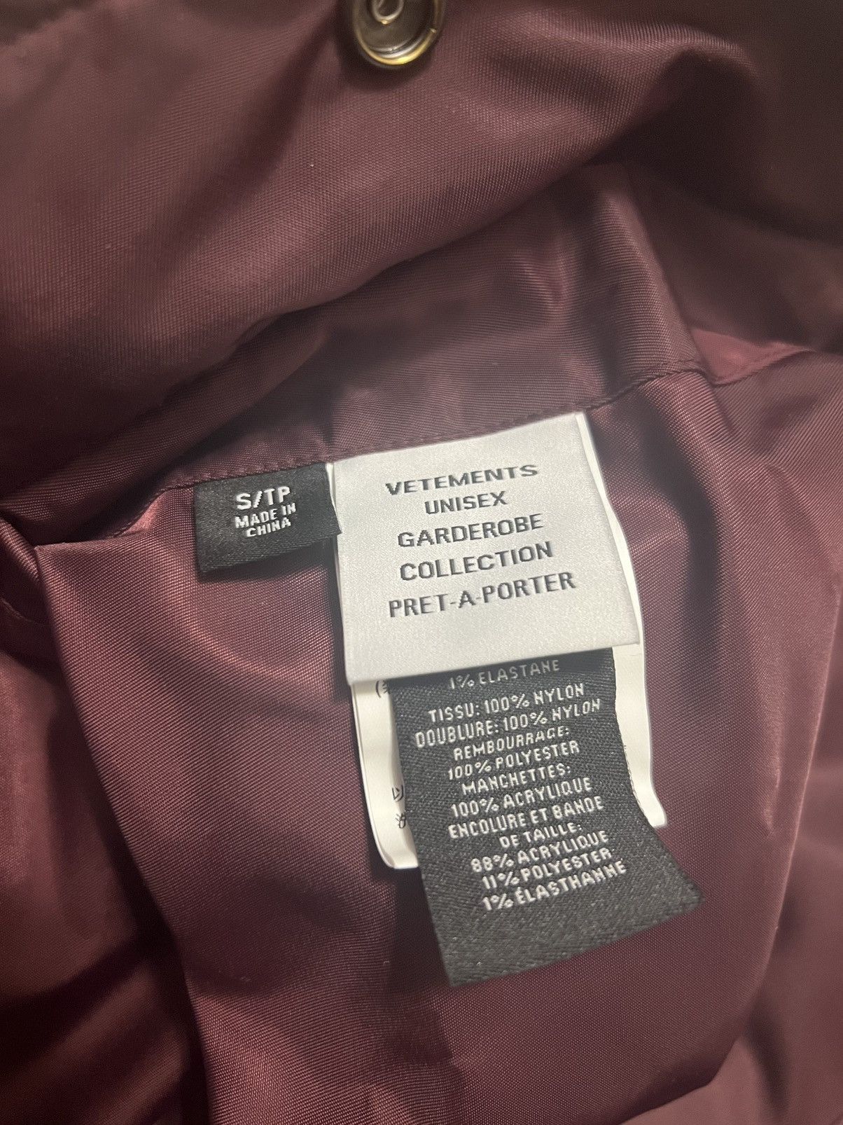 Alpha Industries × Vetements Vetements AW18 Racing Bomber Jacket Burgundy / Blood Red Size US S / EU 44-46 / 1 - 8 Thumbnail