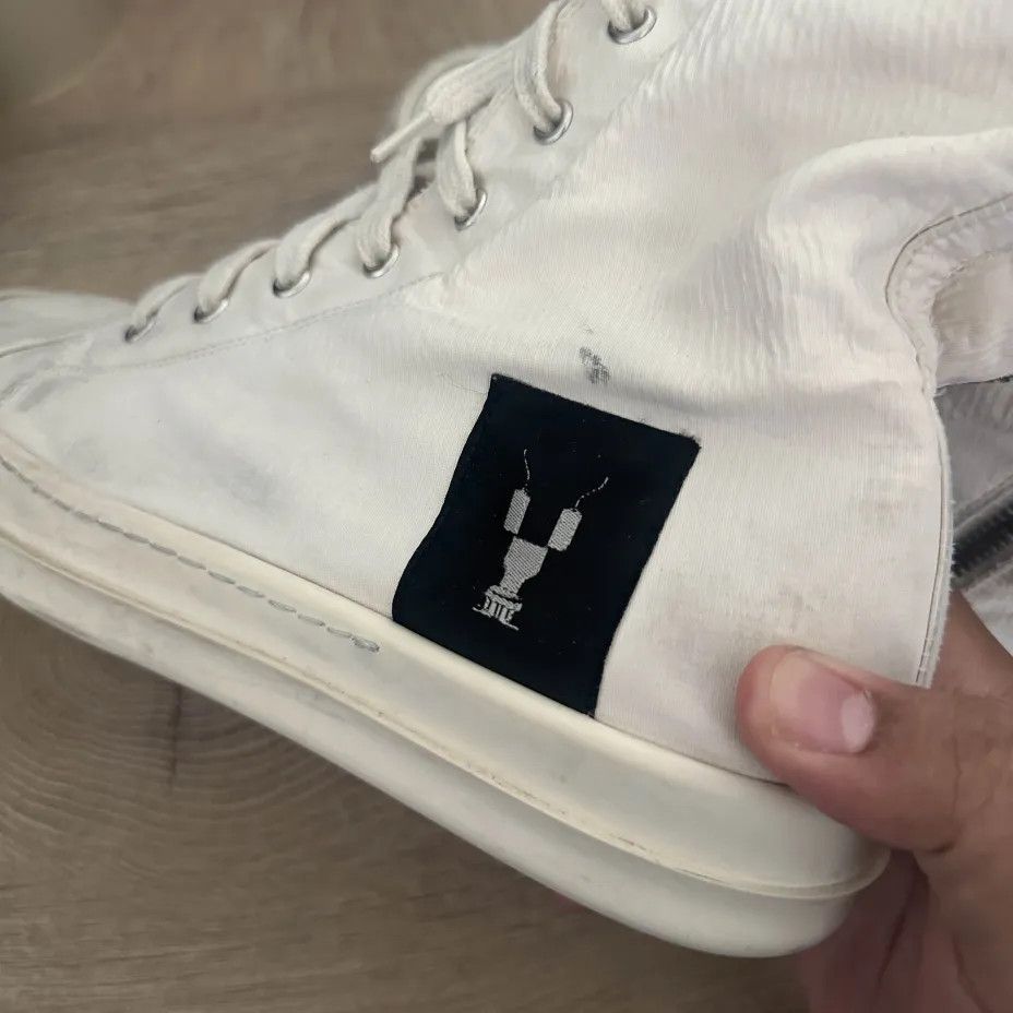 Rick Owens Drkshdw Rick Owens DRKSHDW Canvas Hightop Ramones Size US 10 / EU 43 - 6 Thumbnail