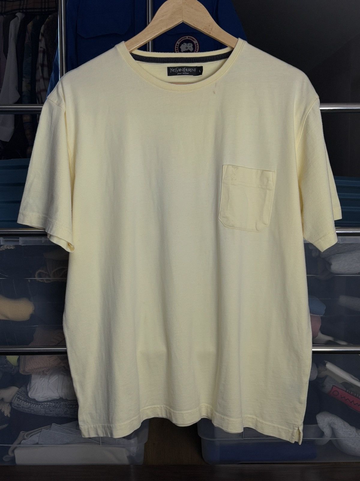 Yves Saint Laurent Yves Saint Laurent Vintage Pocket T-Shirt YSL Size US L / EU 52-54 / 3 - 1 Thumbnail