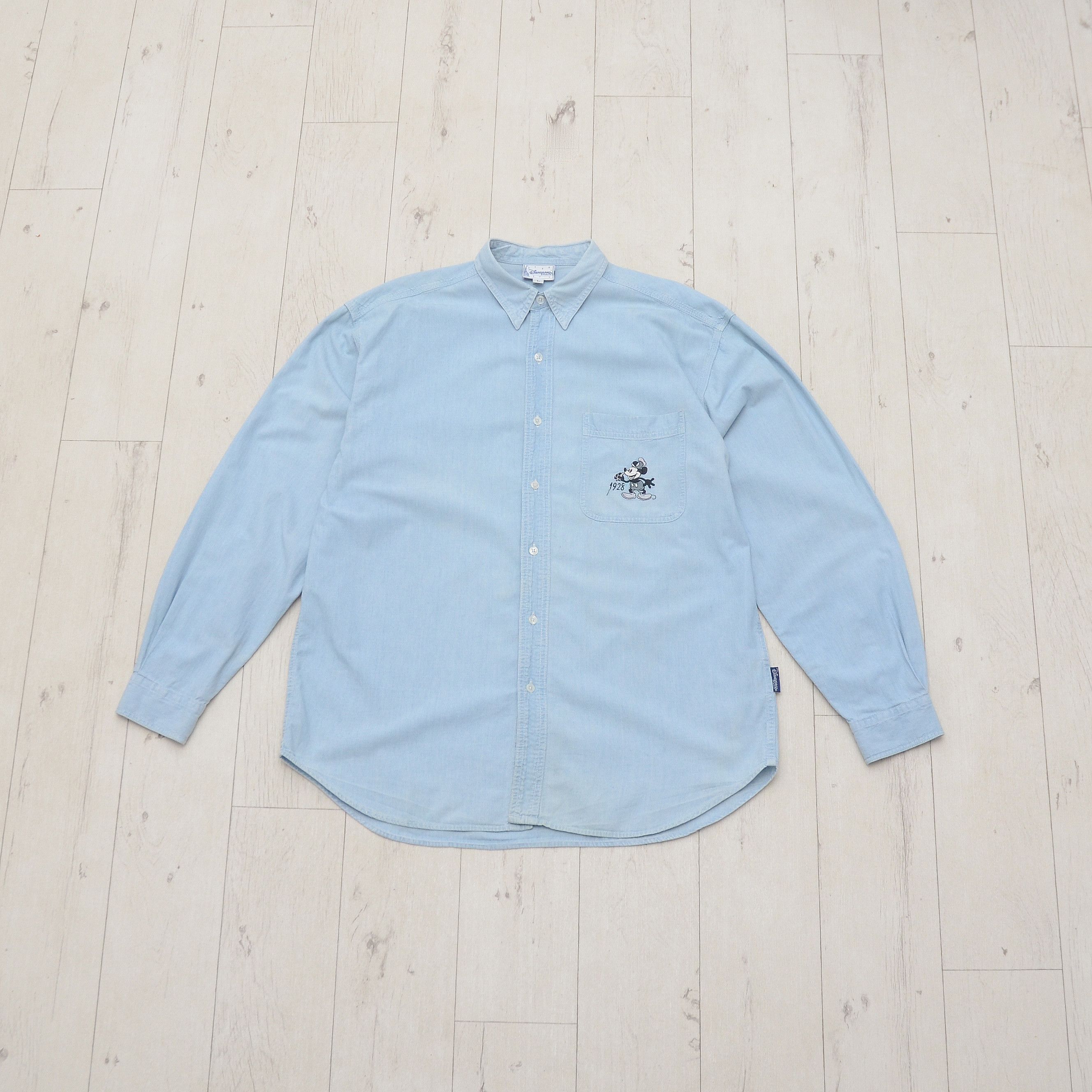 Disney × Vintage Vintage Disney Store Denim Shirt Evolution Mickey Mouse Size US L / EU 52-54 / 3 - 2 Thumbnail