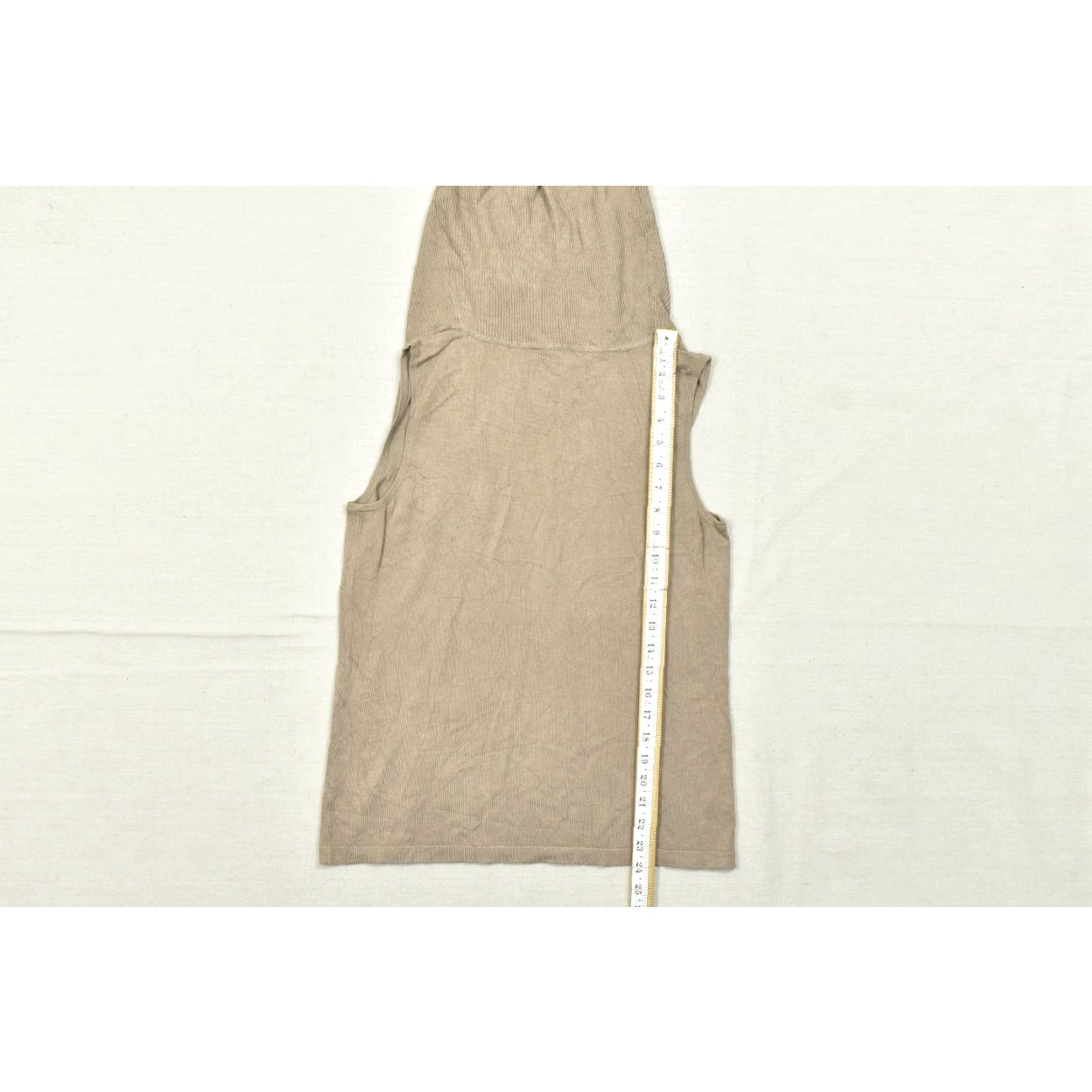 Vintage Chico's Tank Women's Brown Sleeveless Cowl Neck Knit Shell Pullover Size 1 Medium Regular Stretch Busy Casual Size XS / US 0-2 / IT 36-38 - 4 Thumbnail