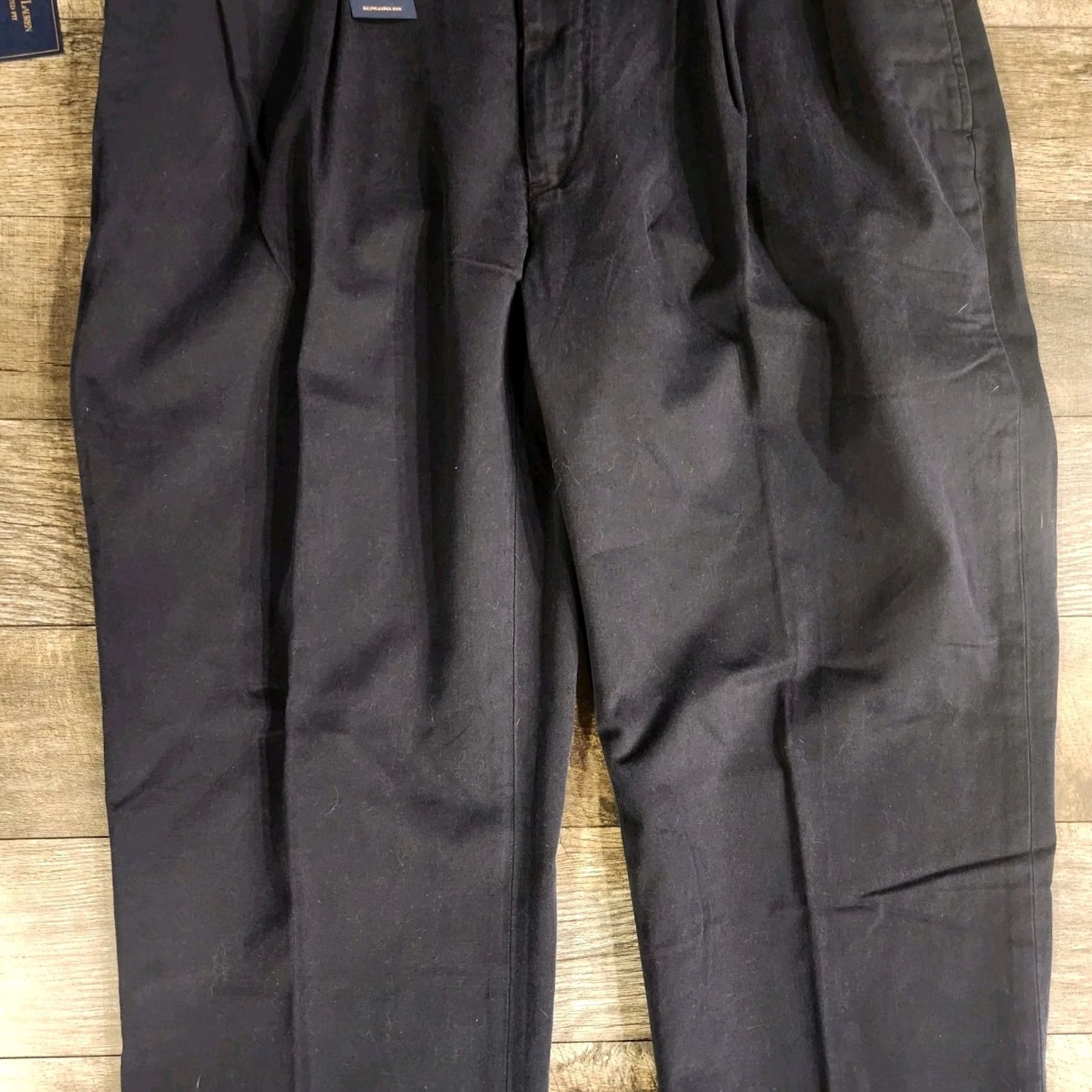Polo Ralph Lauren Vintage Polo Ralph Lauren Pants 40x30 Navy Classic Pleated Chino New! Mens Size US L / EU 52-54 / 3 - 3 Thumbnail