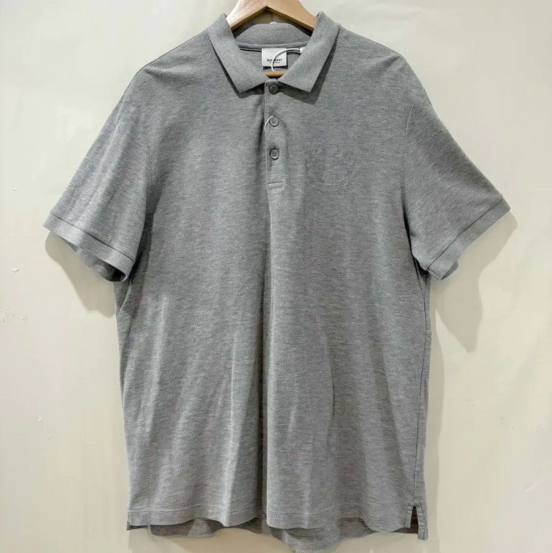 Burberry Burberry Gray Short Sleeve Logo Polo Shirt Size US XXL / EU 58 / 5 - 1 Thumbnail