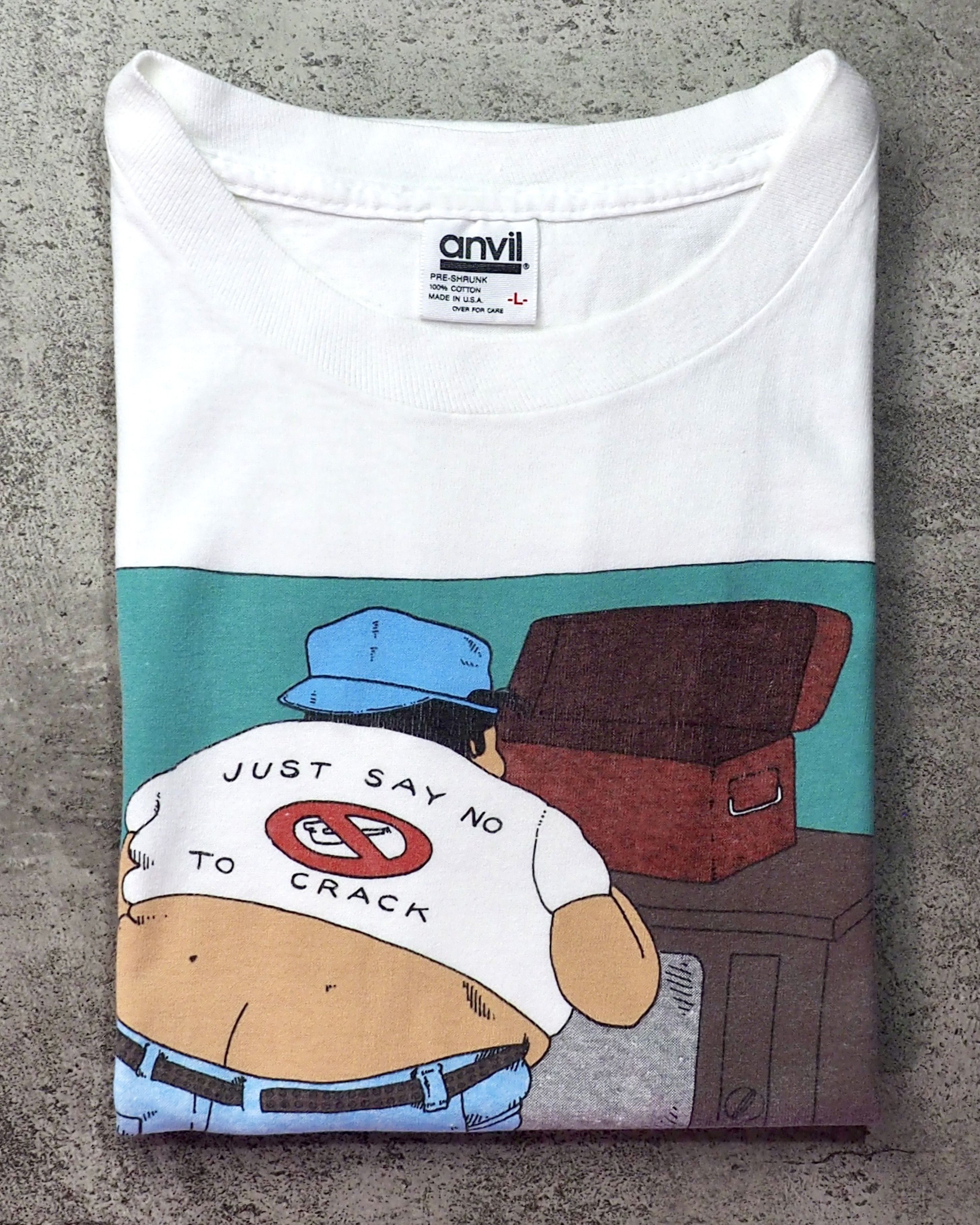 Vintage Vintage 1990s "Just Say No To Crack" Graphic Shirt L Size US L / EU 52-54 / 3 - 9 Thumbnail