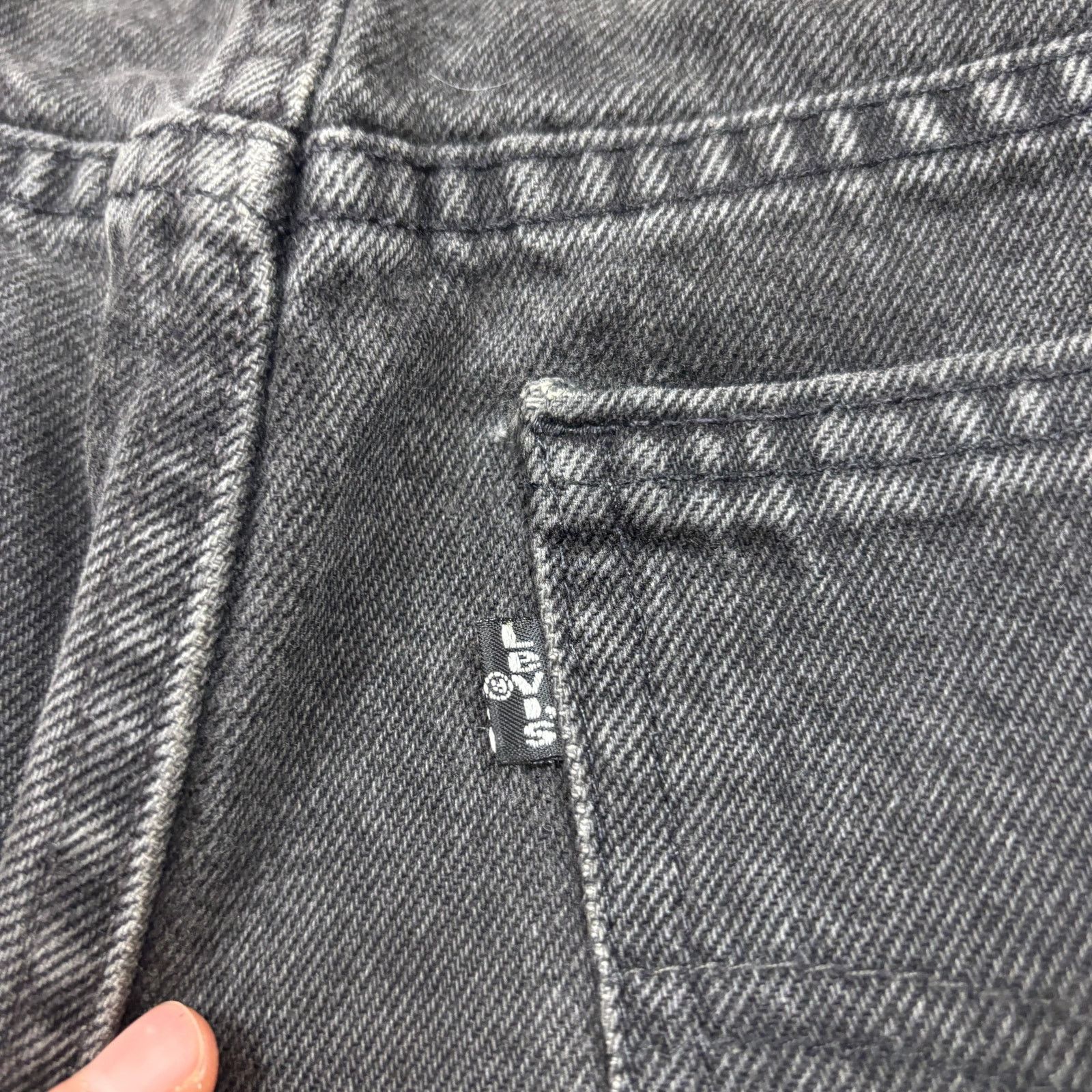 Levi's × Vintage Vintage 90s Levi's 550 Student Relaxed Black Jeans 30x32 Size US 30 / EU 46 - 4 Thumbnail