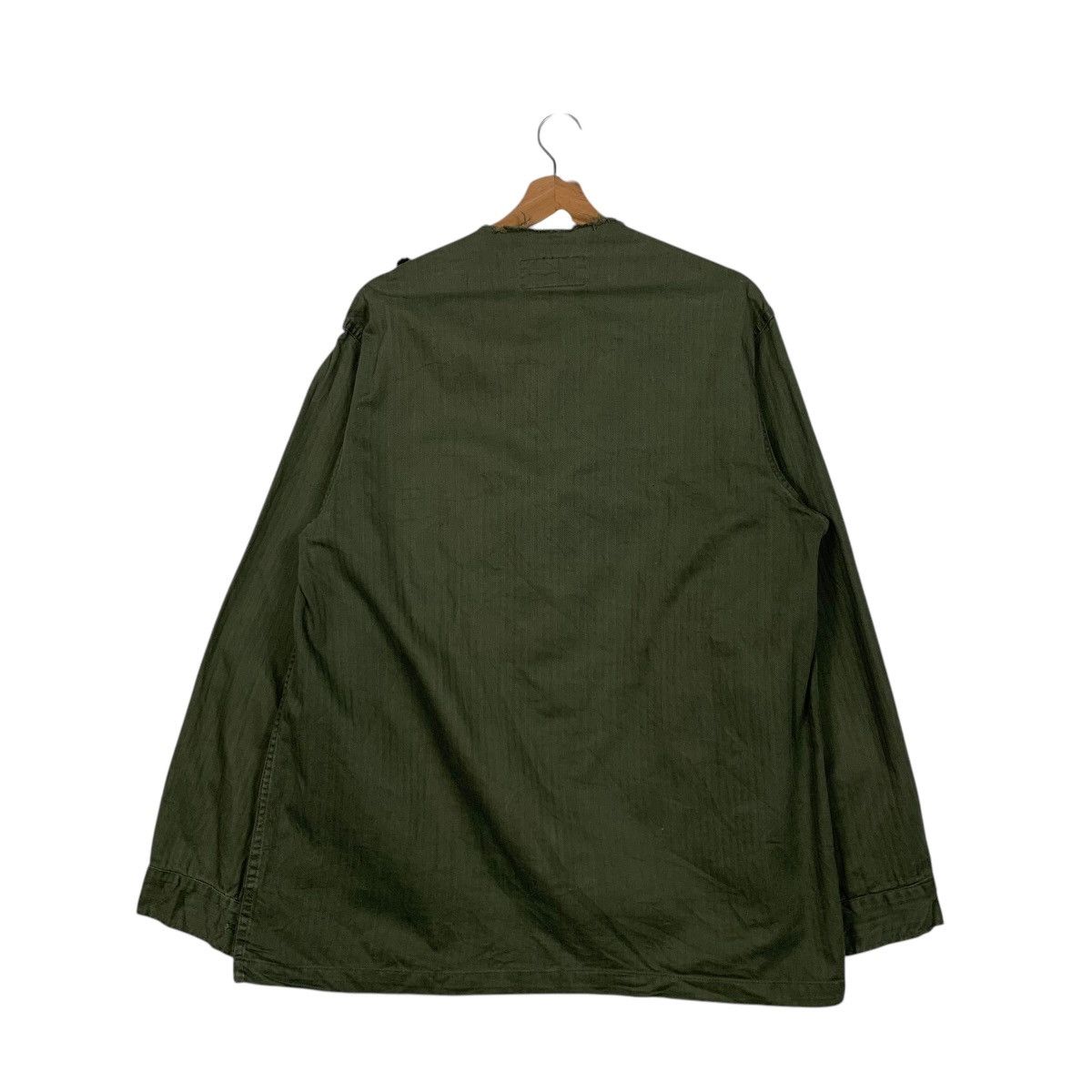 Vintage 74’ Dutch Army HBT Fatigue Jacket Cutoff Collar #1668-C74 Size US L / EU 52-54 / 3 - 7 Thumbnail