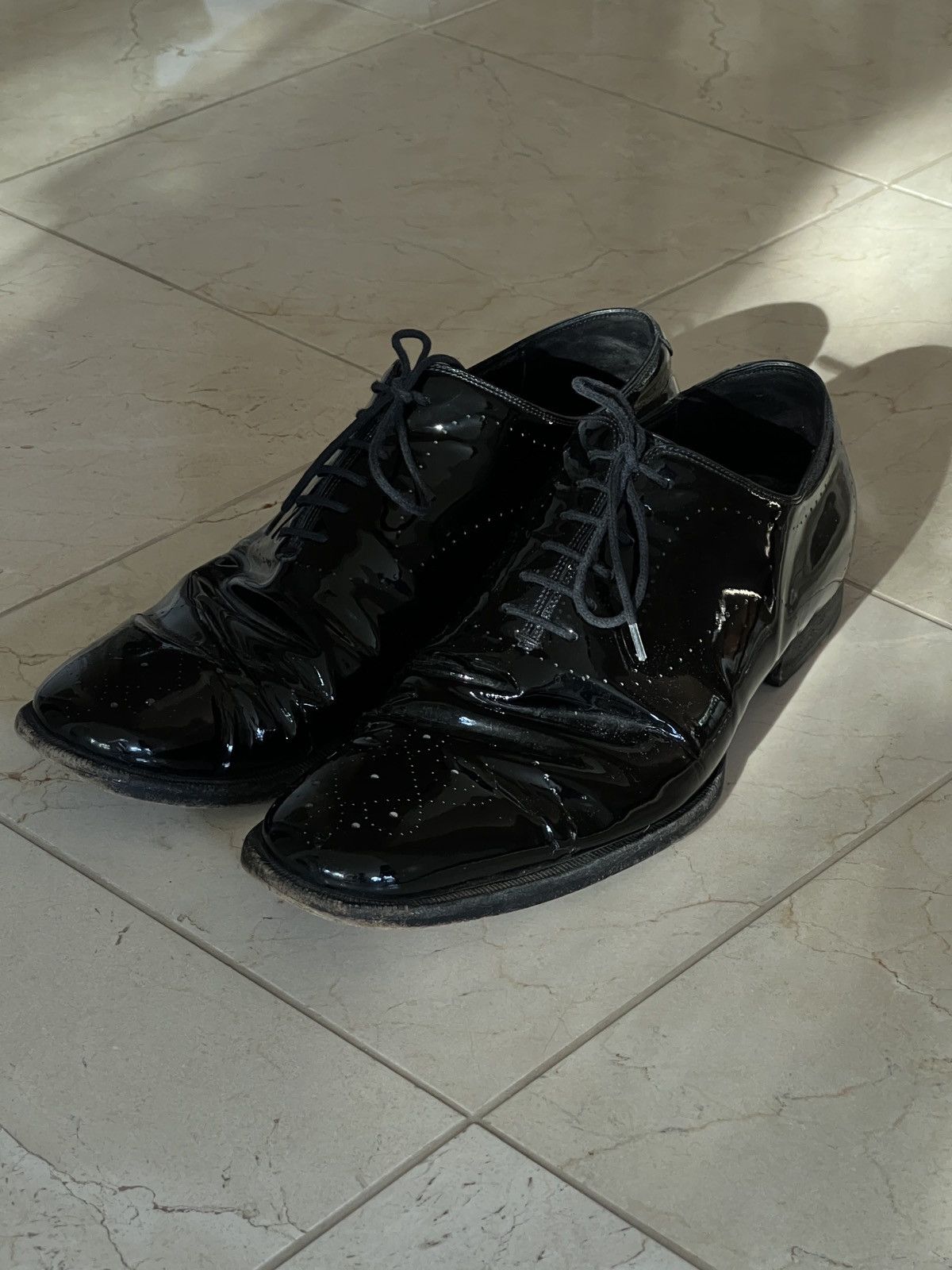 Gucci Gucci - Patent Leather Black Tuxedo Dress Shoes Size US 8.5 / EU 41-42 - 2 Thumbnail