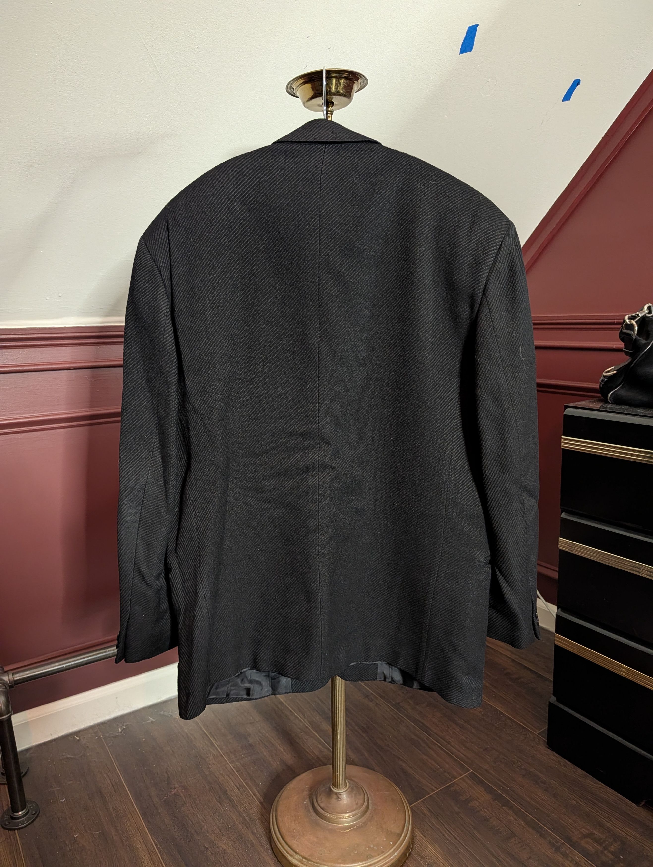 Barneys New York REDAELLI Barney's corduroy virgin wool Italy black jacket Size 42R - 6 Thumbnail