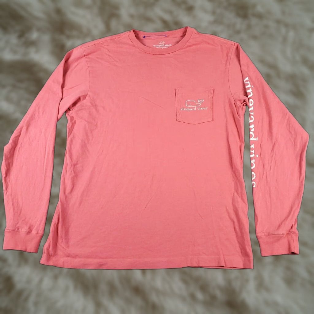 Vineyard Vines VINEYARD VINES T-Shirt Mens Small Pink Long Sleeve Crew Neck Ski Whale Size US S / EU 44-46 / 1 - 1 Thumbnail