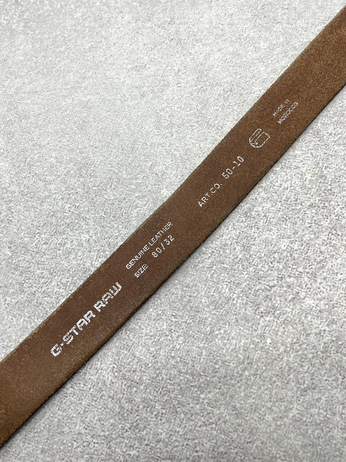 G-Star Mens G Star Raw Leather Belt Brown Size ONE SIZE - 6 Thumbnail