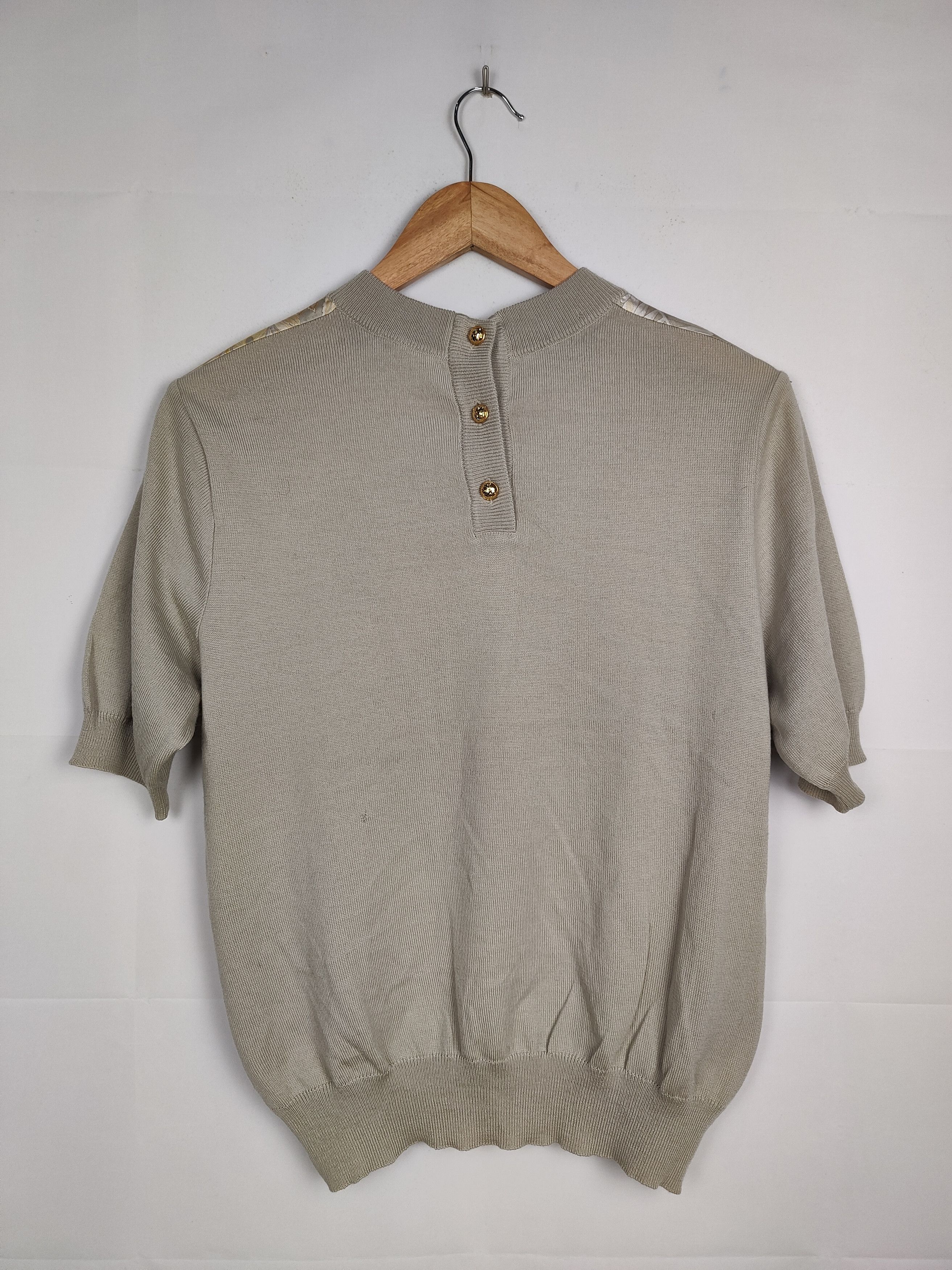 Salvatore Ferragamo Salvatore Ferragamo mixed material knit and Silk Blouse Size M / US 6-8 / IT 42-44 - 4 Thumbnail