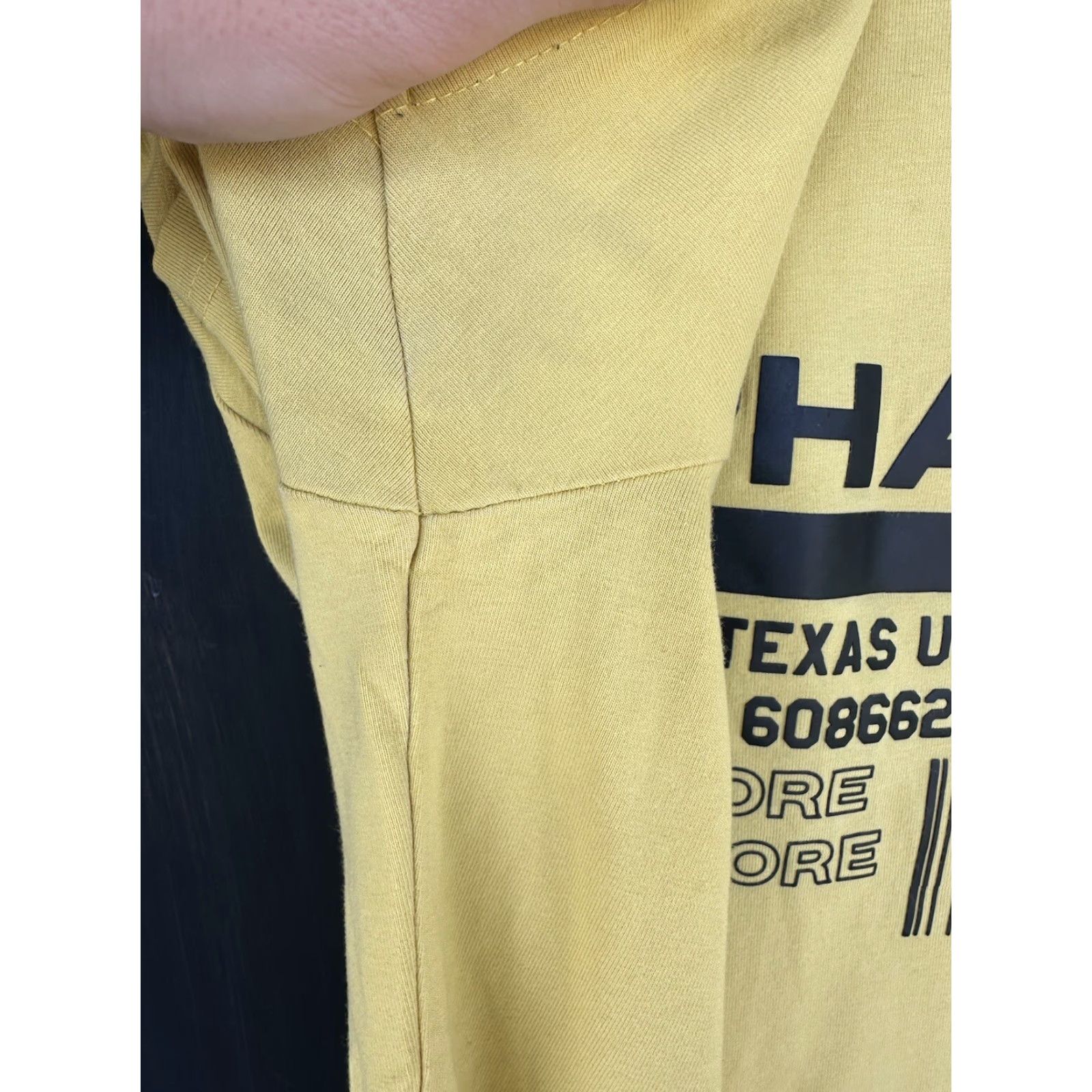 Vintage VINTAGE Alphalete T-Shirt Men M Yellow Short Sleeve Crew Neck Back Barcode Graphic Medium Mens Size US M / EU 48-50 / 2 - 7 Thumbnail
