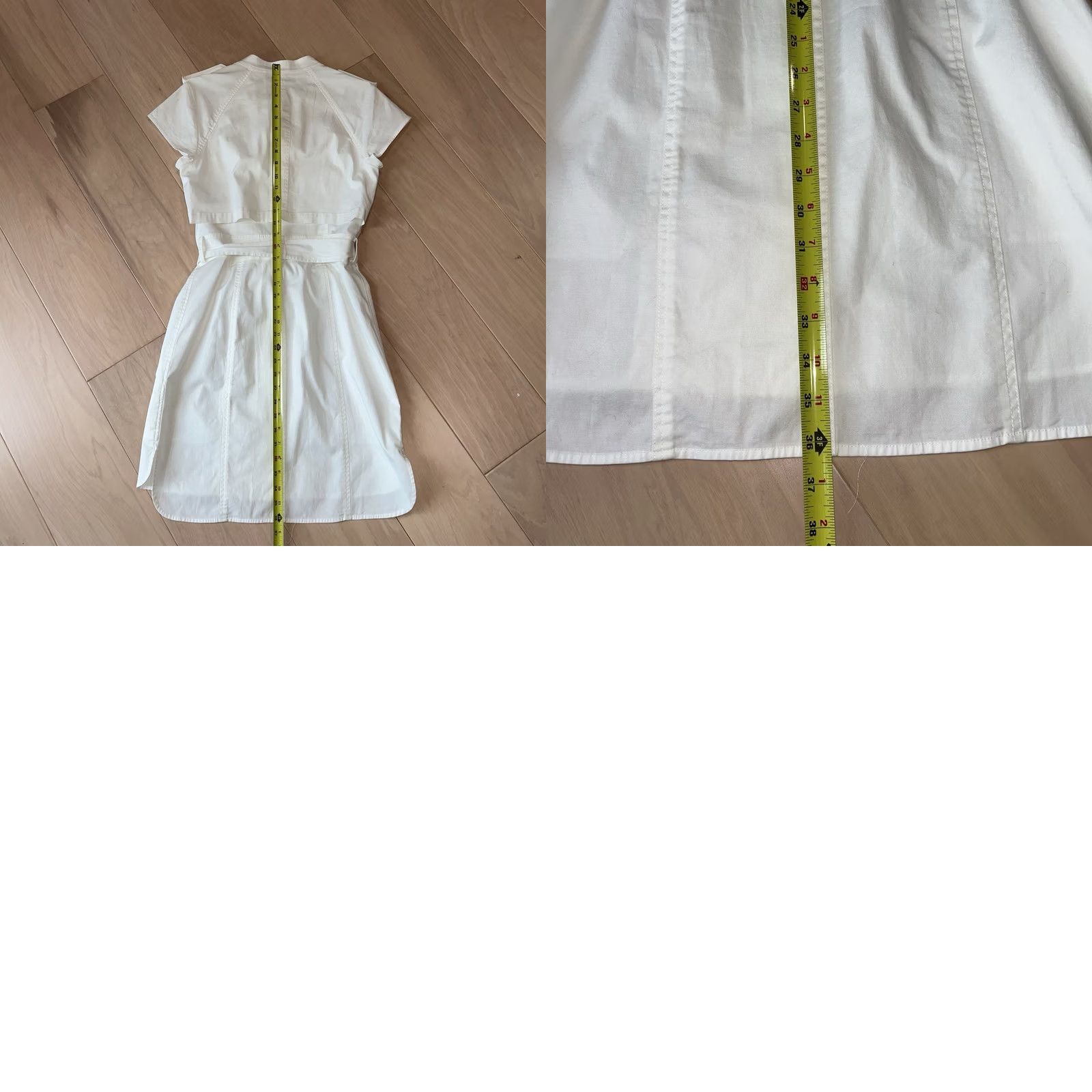 Jason Wu Jason Wu Grey Belted Shift Mini Dress Ivory Short Sleeve Women’s 4 Size 27" / US 4 / IT 40 - 8 Thumbnail