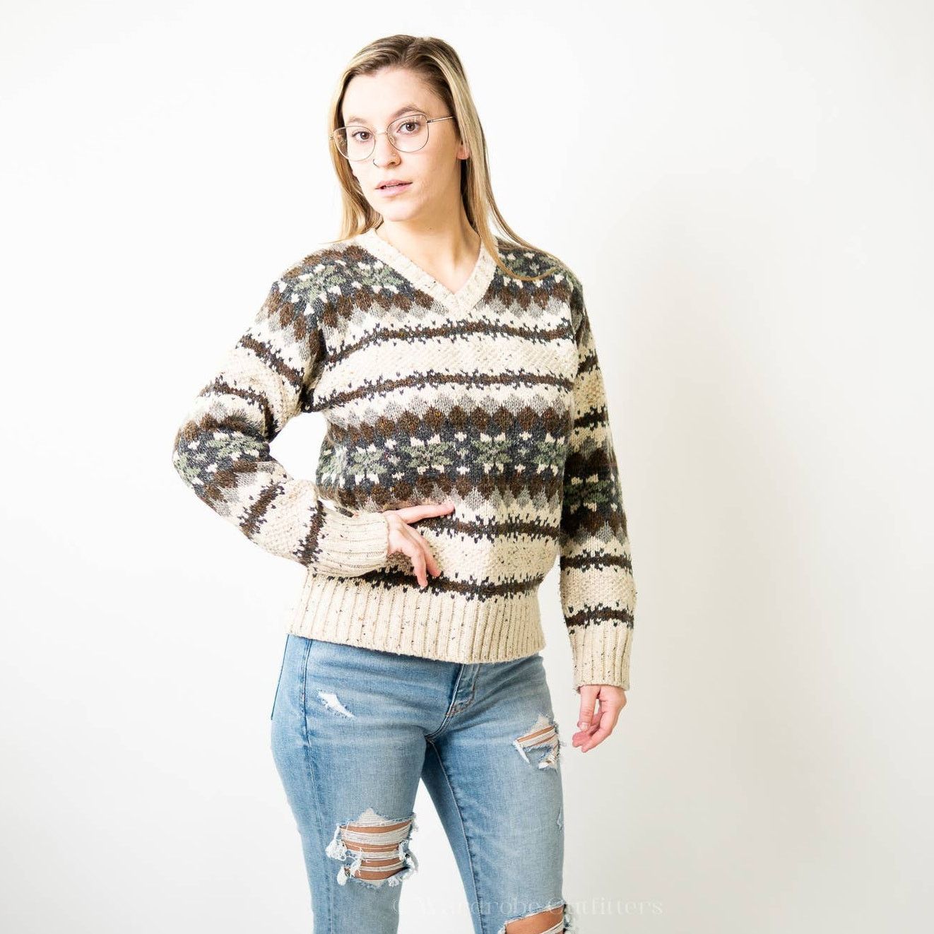 Vintage Vintage 90’s Chunky Knit Reference Point Sweater - S Size S / US 4 / IT 40 - 3 Thumbnail