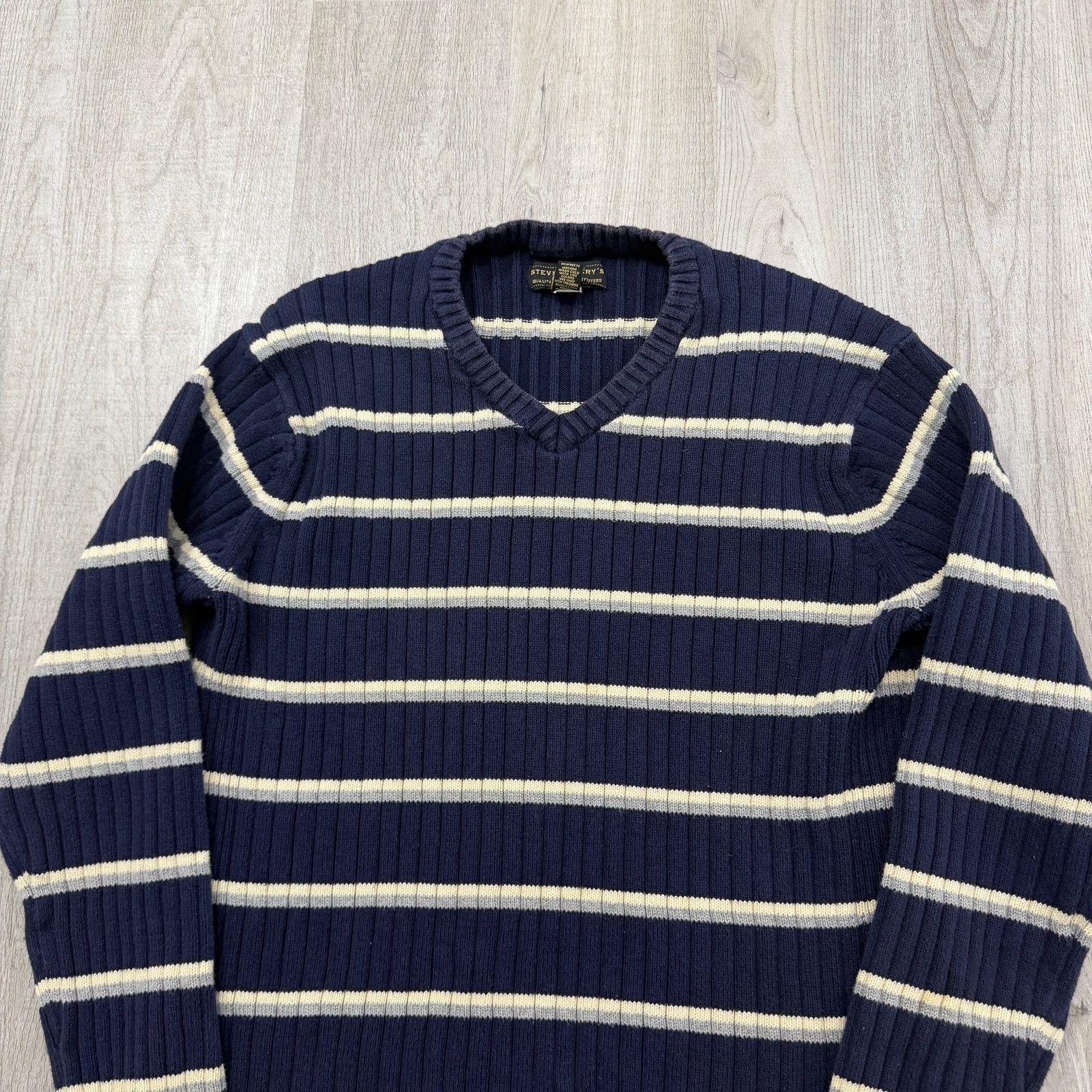 Steve And Barrys Vintage Steve & Barrys Cable Knit Sweater Men 2XL Blue Size US XXL / EU 58 / 5 - 2 Thumbnail