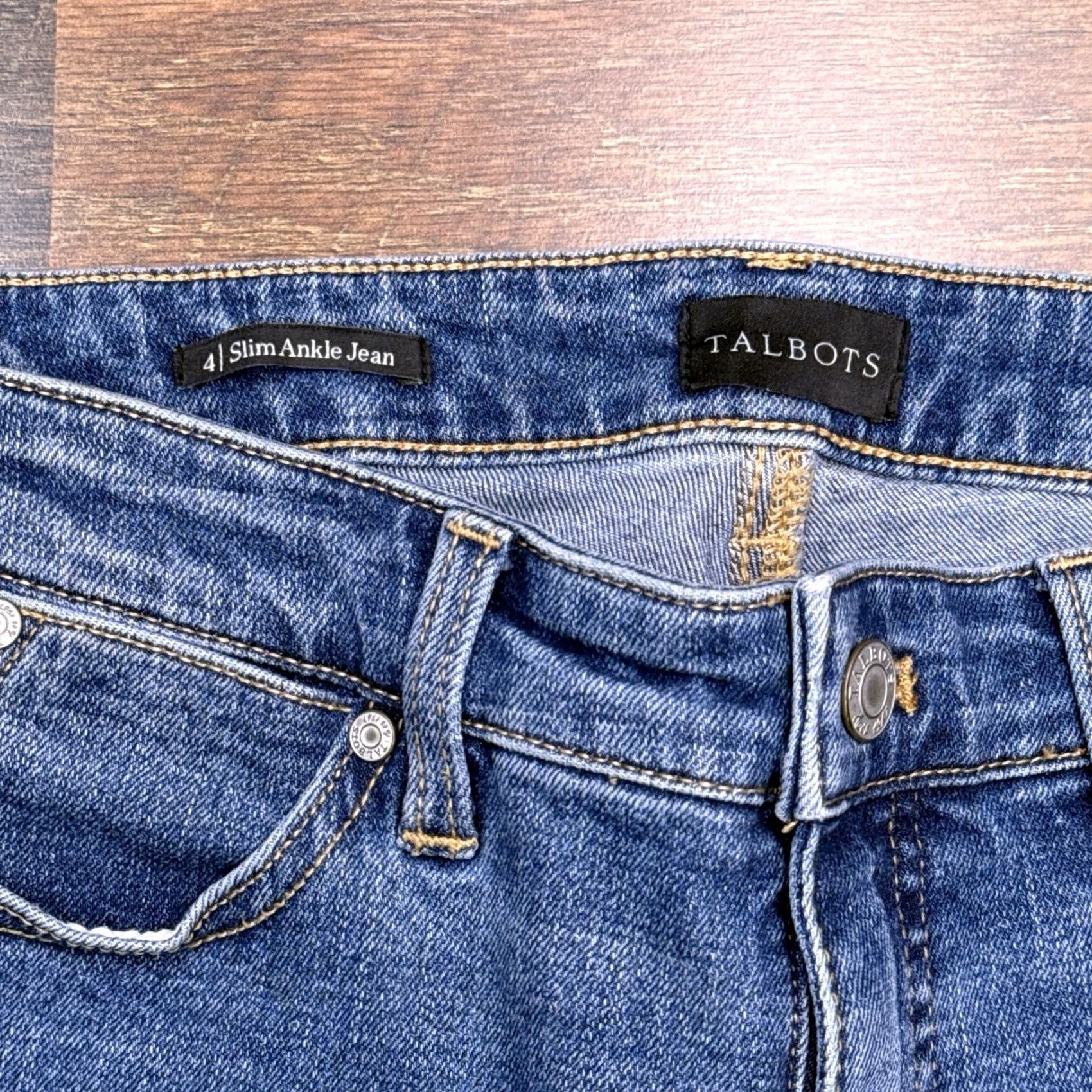 Talbots Talbots Jeans Slim Ankle Womens 4 Mid Rise Stretch Denim 5-Pocket Blue City Vintage: No Mens Womens Girls Size 27" / US 4 / IT 40 - 4 Thumbnail
