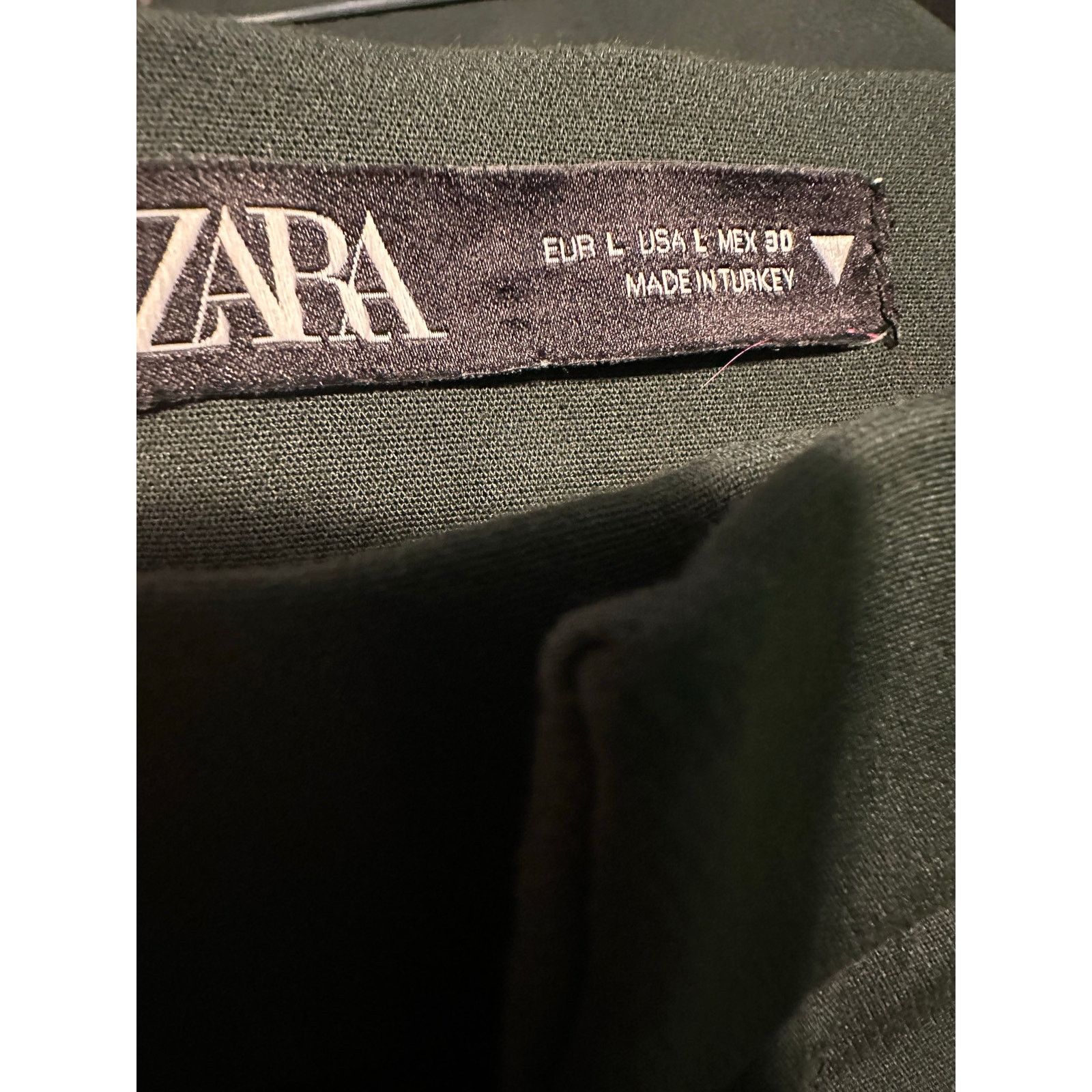 Zara Zara dark green boot cut high waist cropped pants size Large Size 32" / US 10 / IT 46 - 4 Thumbnail