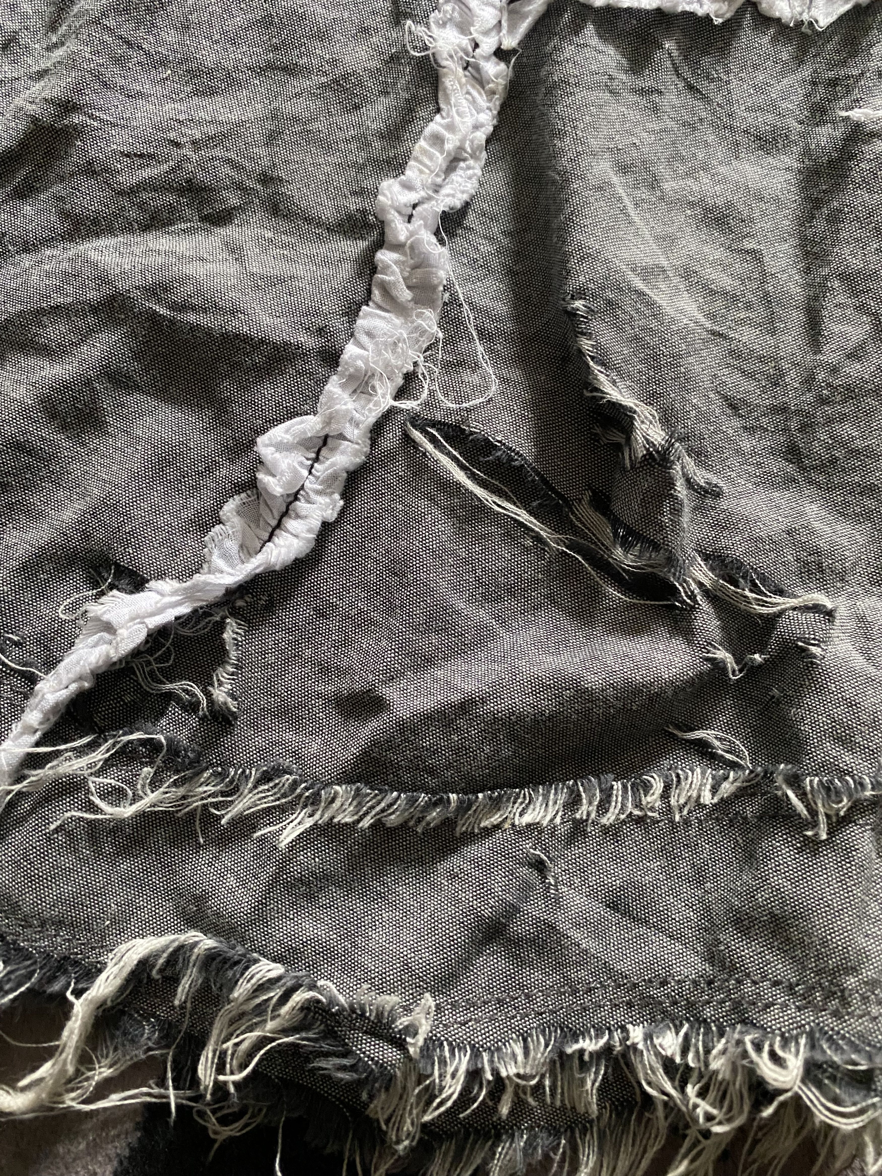 Japanese Brand algonquins patchwork spiderweb distressed button shirts Size US M / EU 48-50 / 2 - 6 Thumbnail