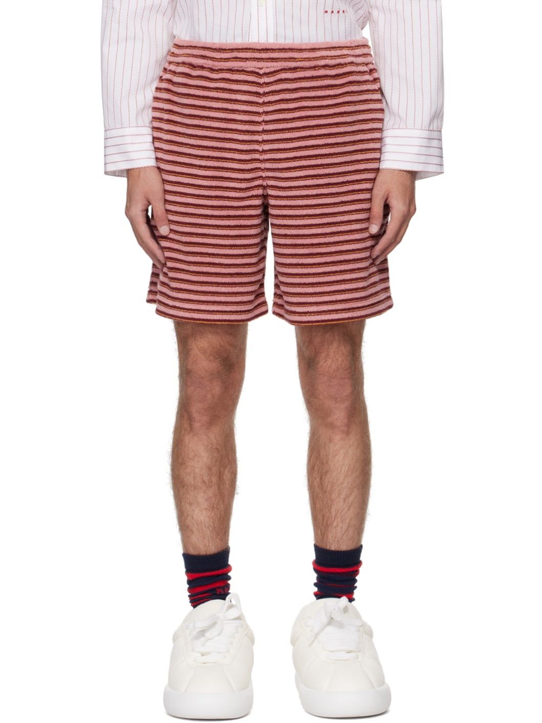 Marni o1w1db10125 Striped Shorts in Pink Size US 38 / EU 54 - 1 Thumbnail