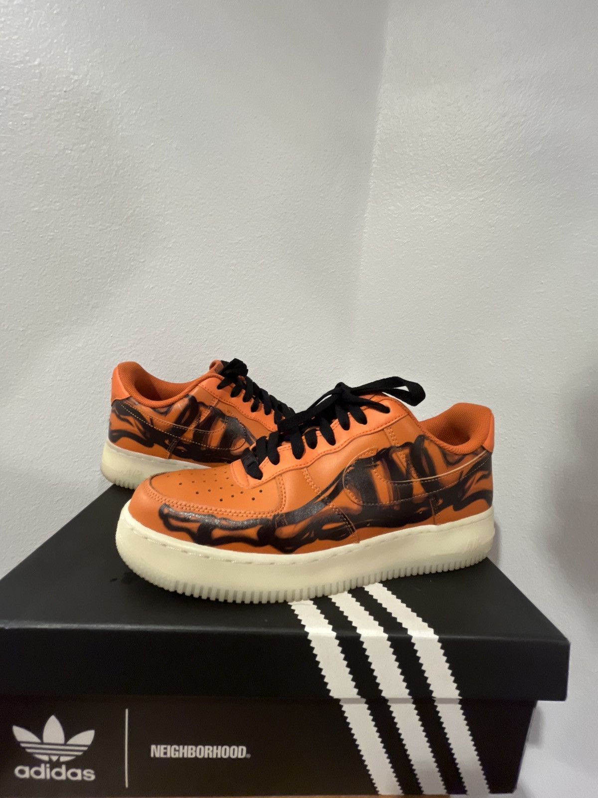 Nike Nike Air Force 1 Skeleton Orange Size US 8.5 / EU 41-42 - 1 Thumbnail
