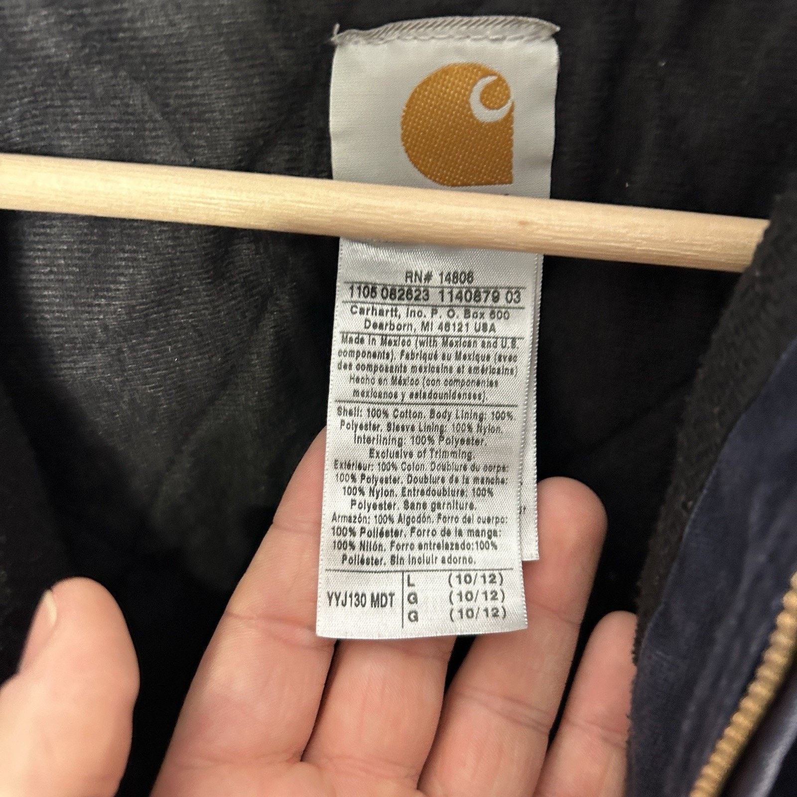 Carhartt Y2K Carhartt Hooded Sandstone Active Jacket “Midnight Blue” Size XS / US 0-2 / IT 36-38 - 8 Thumbnail