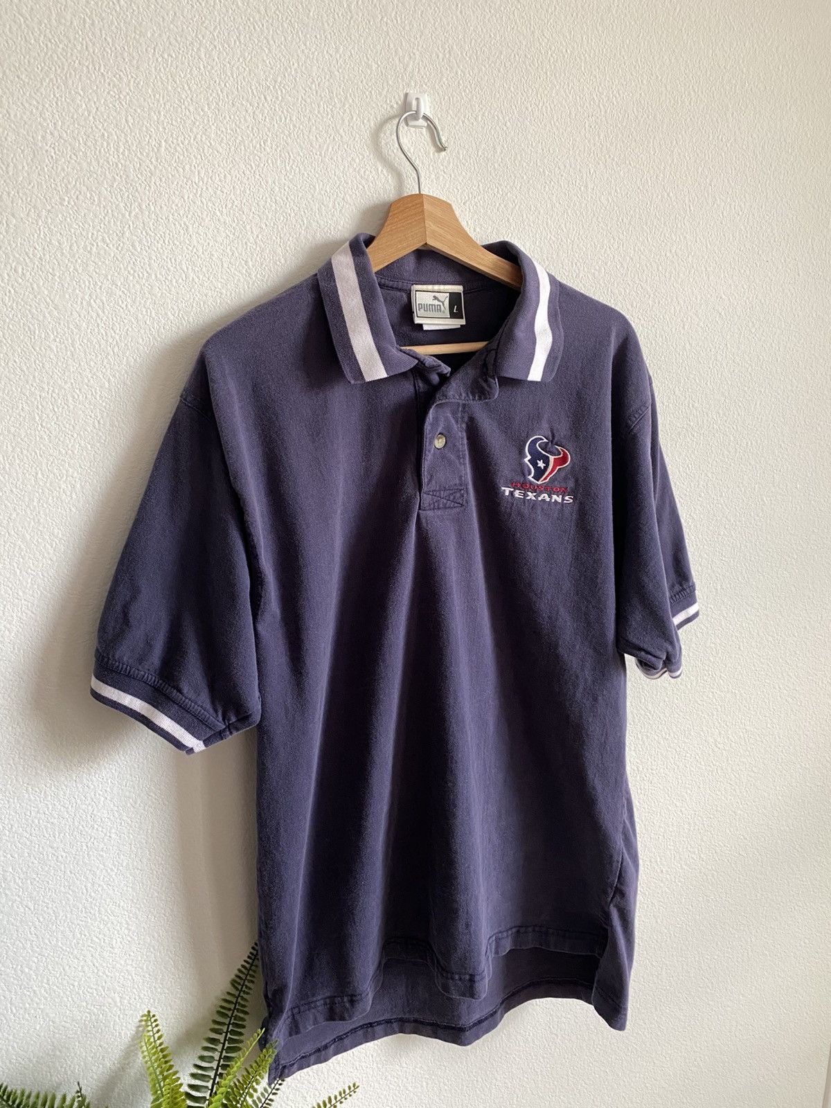 Vintage Vintage 90s Puma Houston Texans Polo Shirt Size US L / EU 52-54 / 3 - 2 Thumbnail