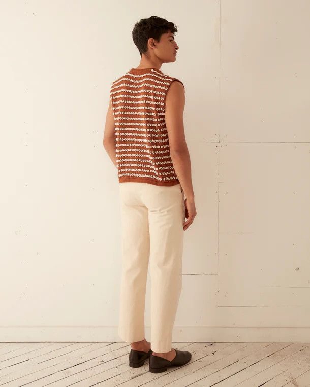 Bode o1tko10924 Knit Vest in Brown Size US S / EU 44-46 / 1 - 5 Thumbnail