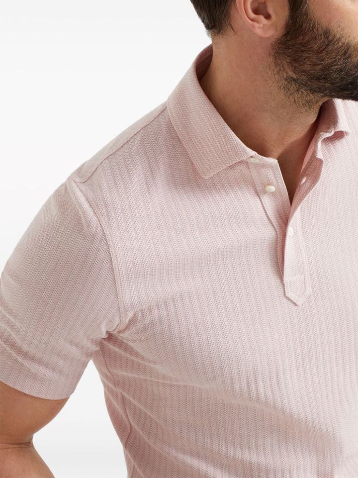 Brunello Cucinelli o1la1rc1a0325 Polo T-Shirt in Rose Size US L / EU 52-54 / 3 - 4 Thumbnail
