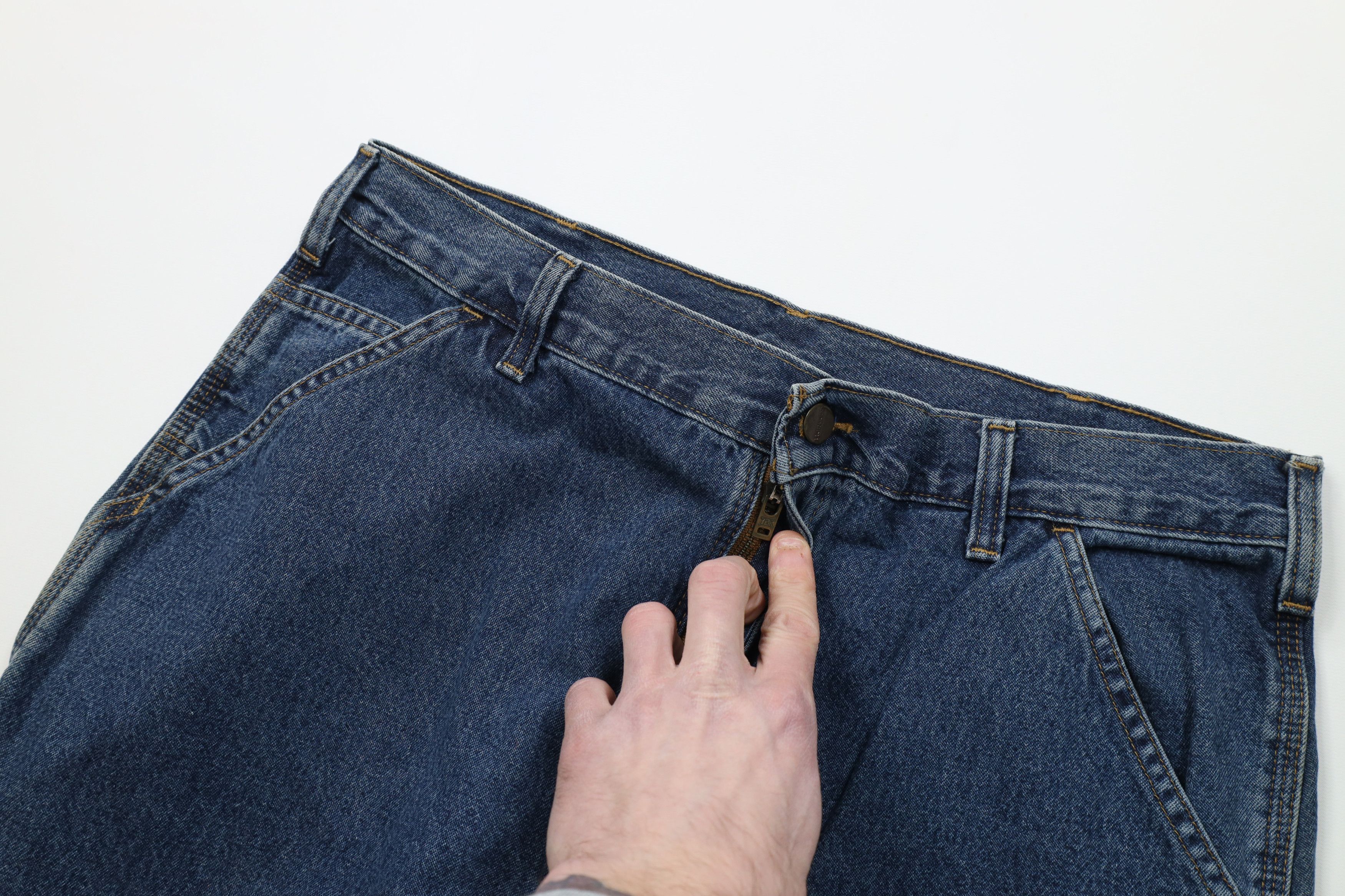 Carhartt Vintage Y2K Carhartt Original Wide Leg Dungaree Denim Jeans Size US 36 / EU 52 - 7 Thumbnail