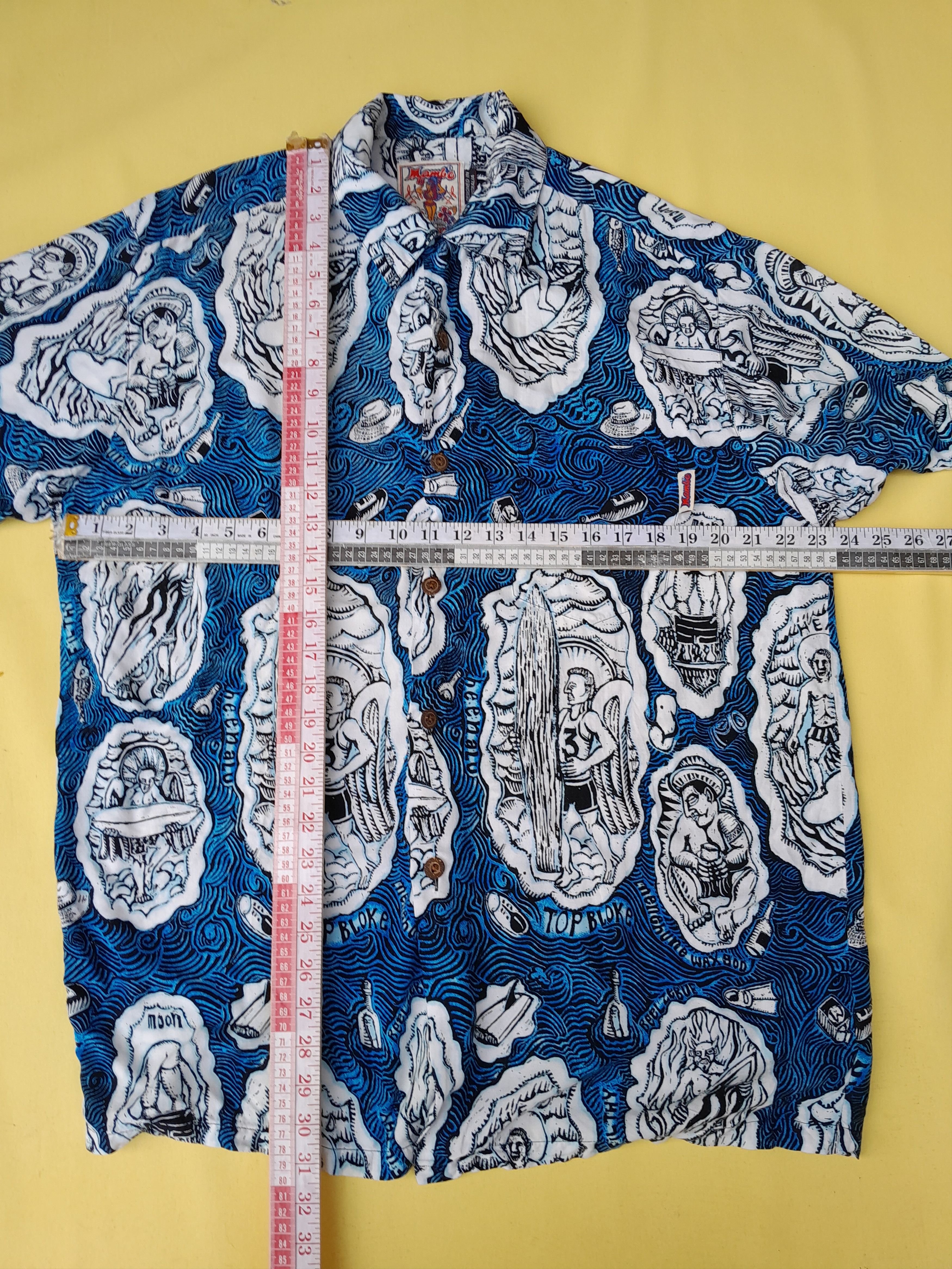 Mambo Vintage Mambo Loud Shirt Mens XL Blue Top Bloke Retro Size US XL / EU 56 / 4 - 11 Thumbnail