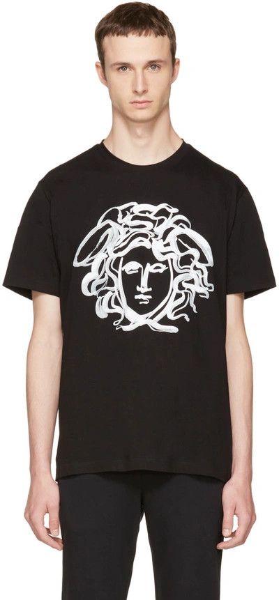 Versace Versace Black Painted Medusa T-shirt Size US XS / EU 42 / 0 - 8 Thumbnail