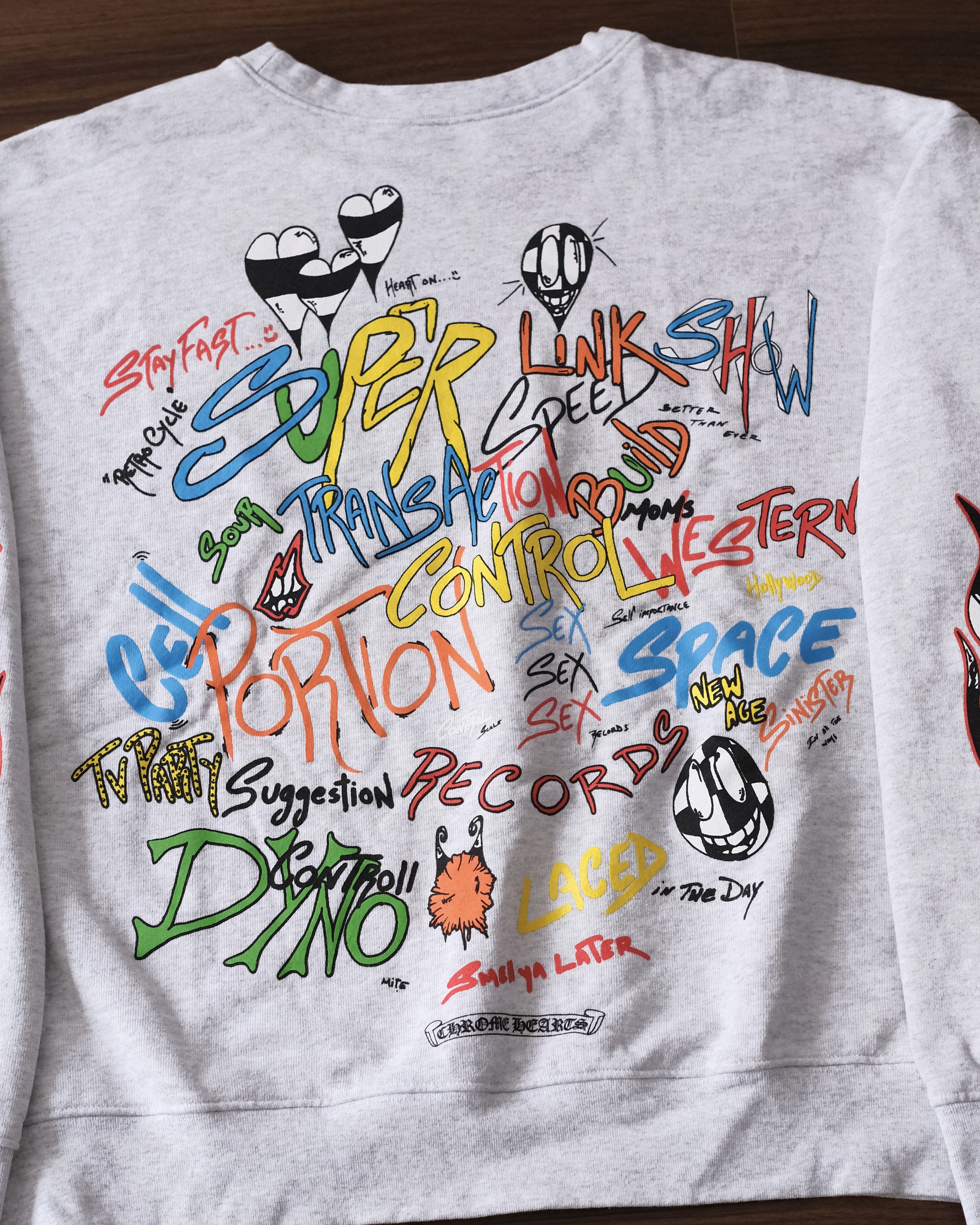 Chrome Hearts Chrome Hearts Mattry Boy Crewneck Brain Flame Grey Sweater Size US L / EU 52-54 / 3 - 6 Thumbnail