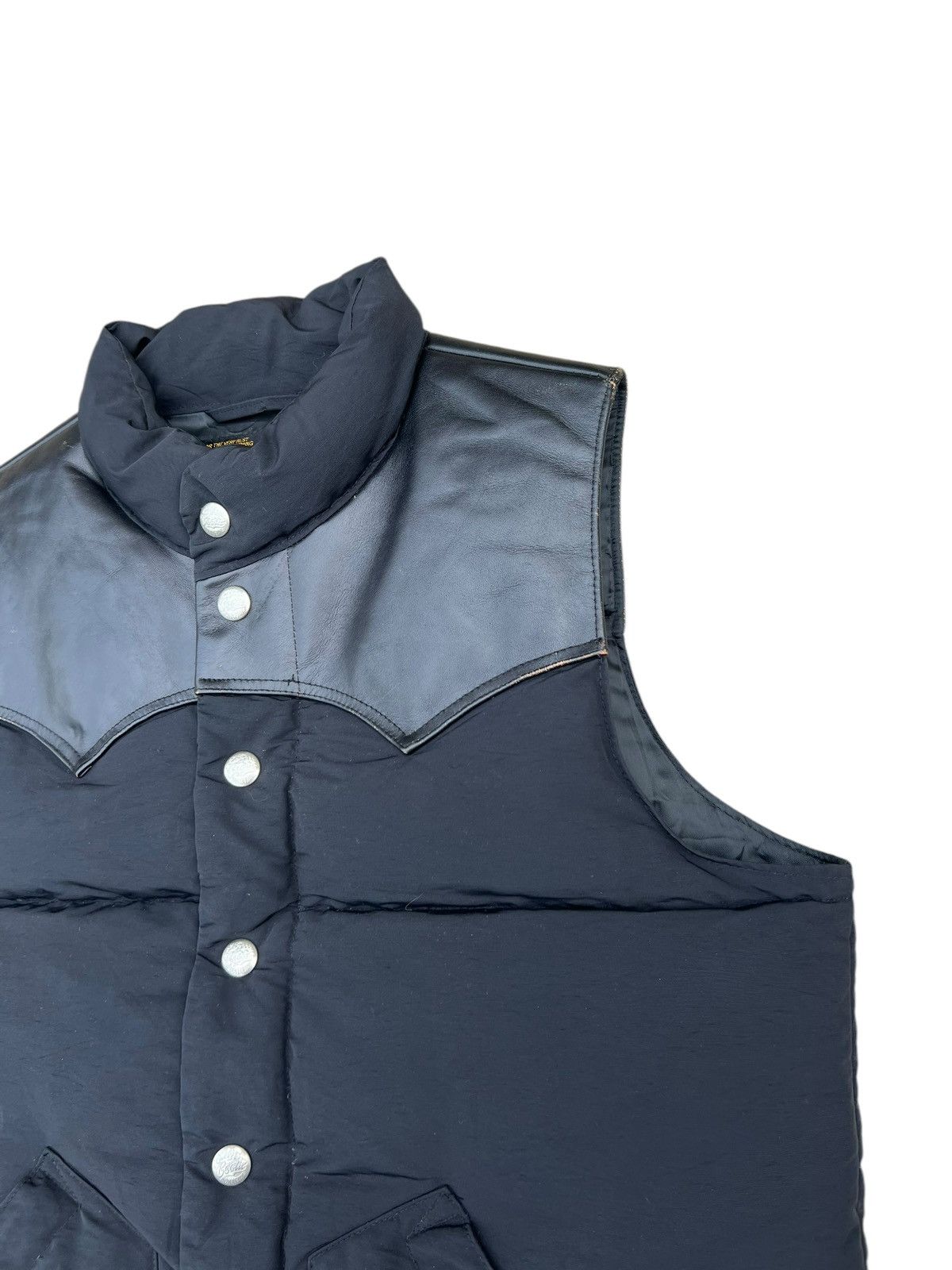 Engineered Garments × Needles × Nepenthes Cootie Productions Japan Down Puffer Western Leather Vest Size US M / EU 48-50 / 2 - 8 Thumbnail