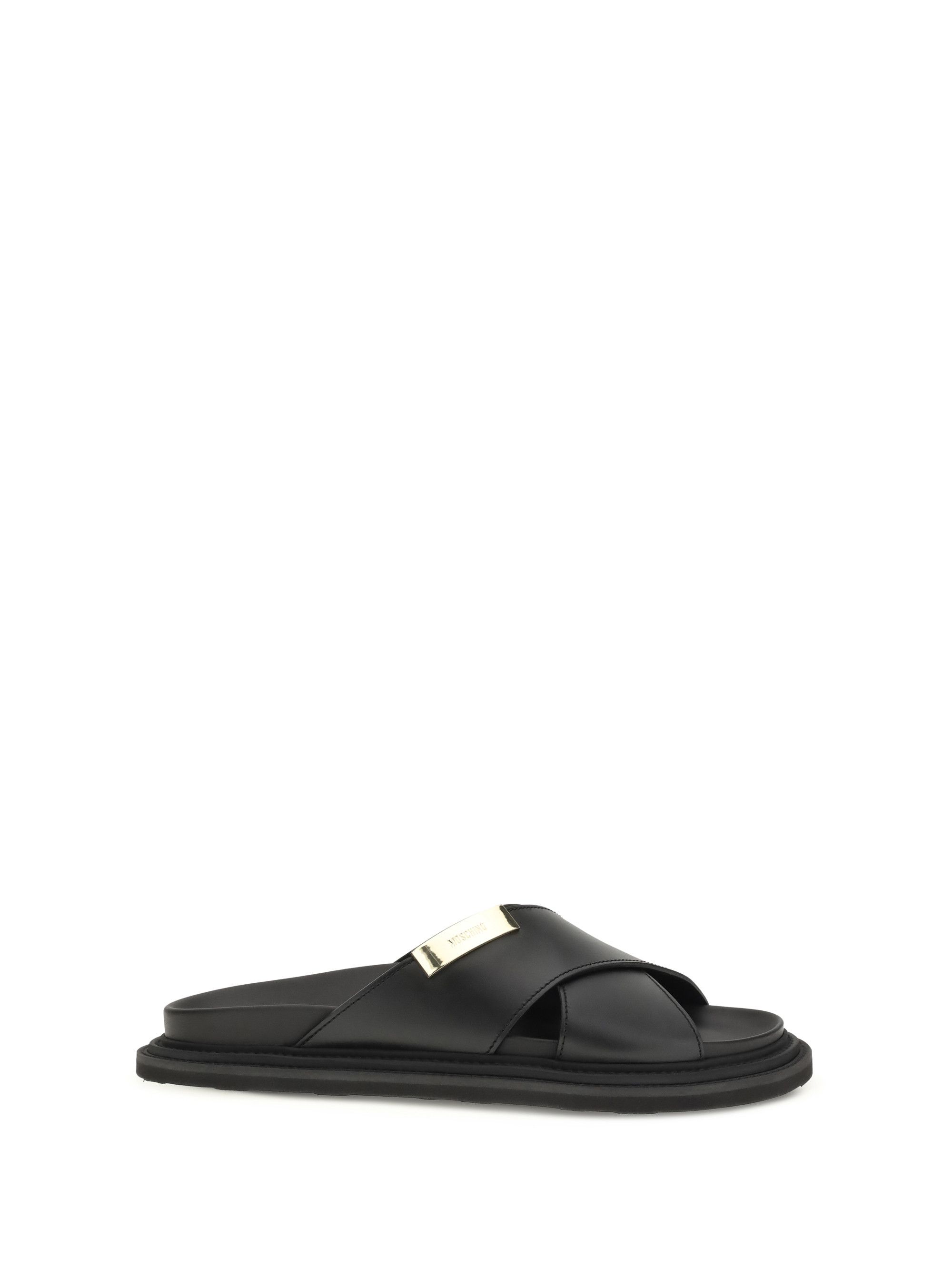 Moschino Leather Sandals Size US 10 / EU 43 - 1 Thumbnail