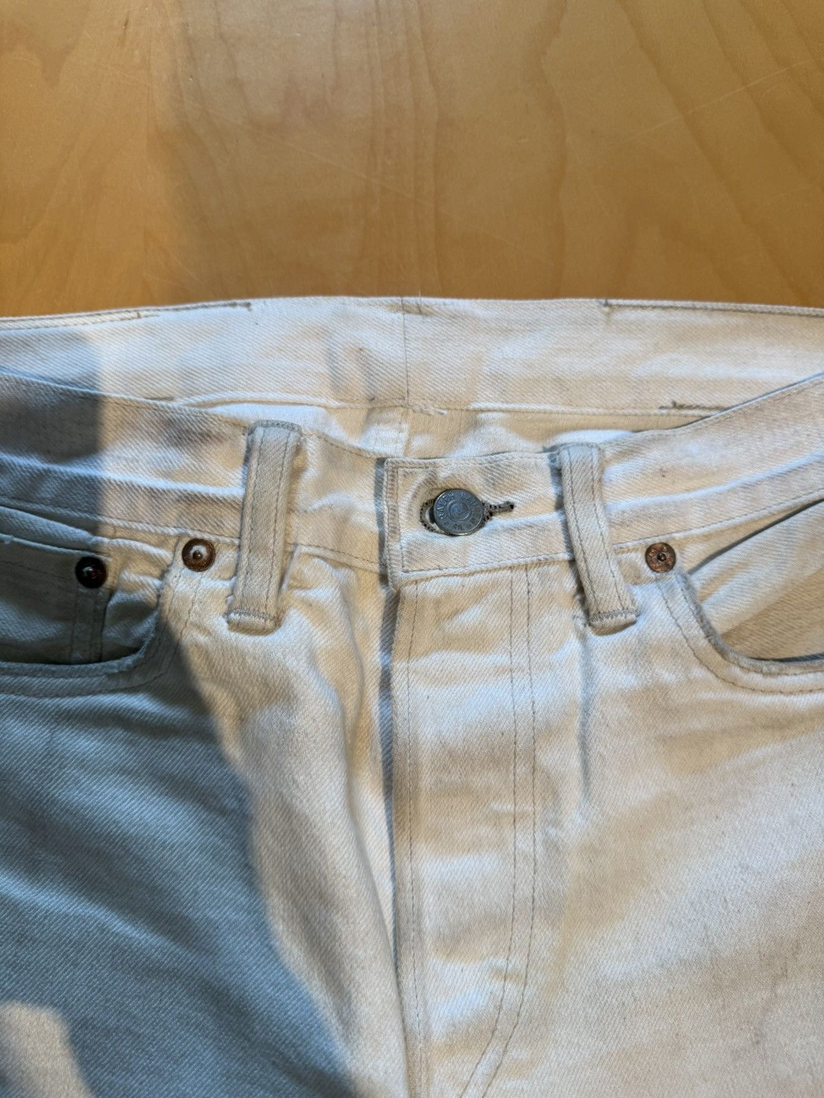 RRL Ralph Lauren RRL cream selvedge DENIM Slim fit Size US 30 / EU 46 - 7 Thumbnail