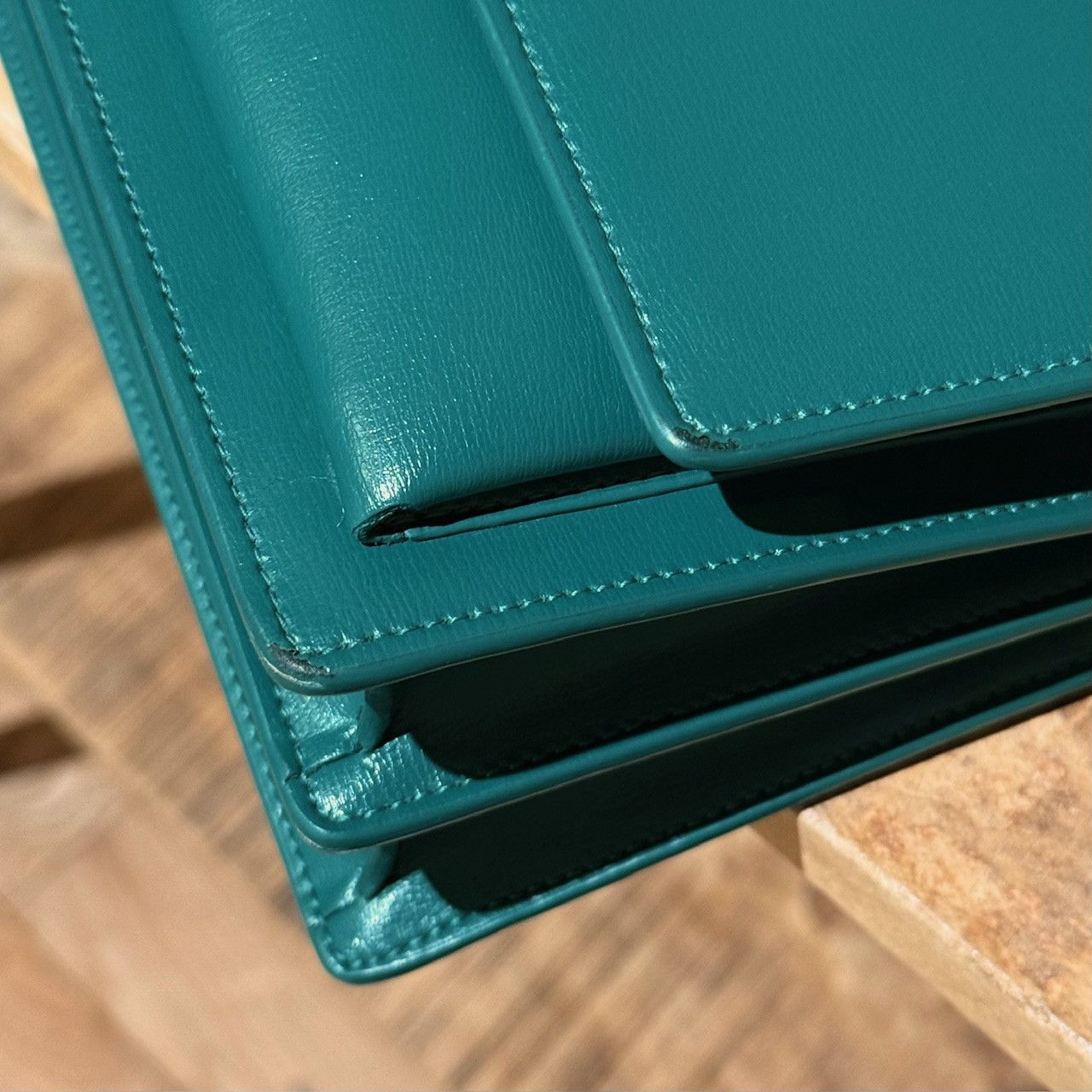 Yves Saint Laurent Saint Laurent Green Smooth Leather Medium Sunset Bag Size ONE SIZE - 17 Thumbnail