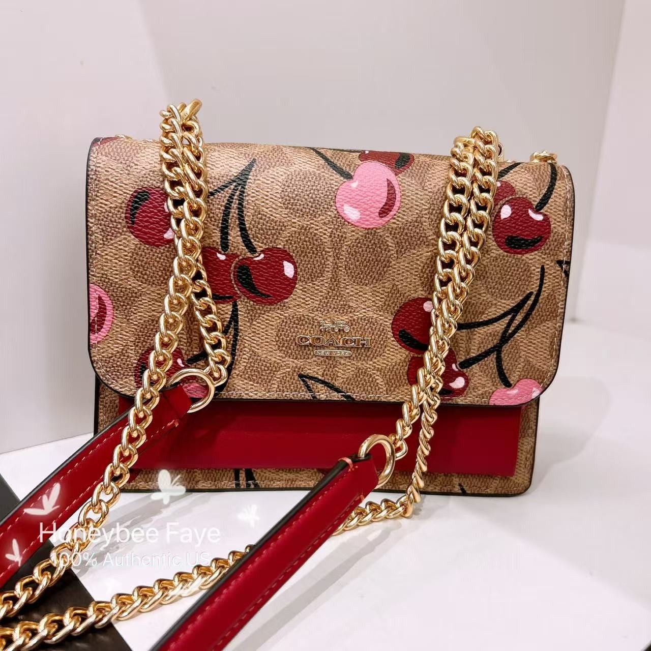 Coach Mini Klare Crossbody Bag In Signature Canvas Cherry CY716 Size ONE SIZE - 2 Thumbnail