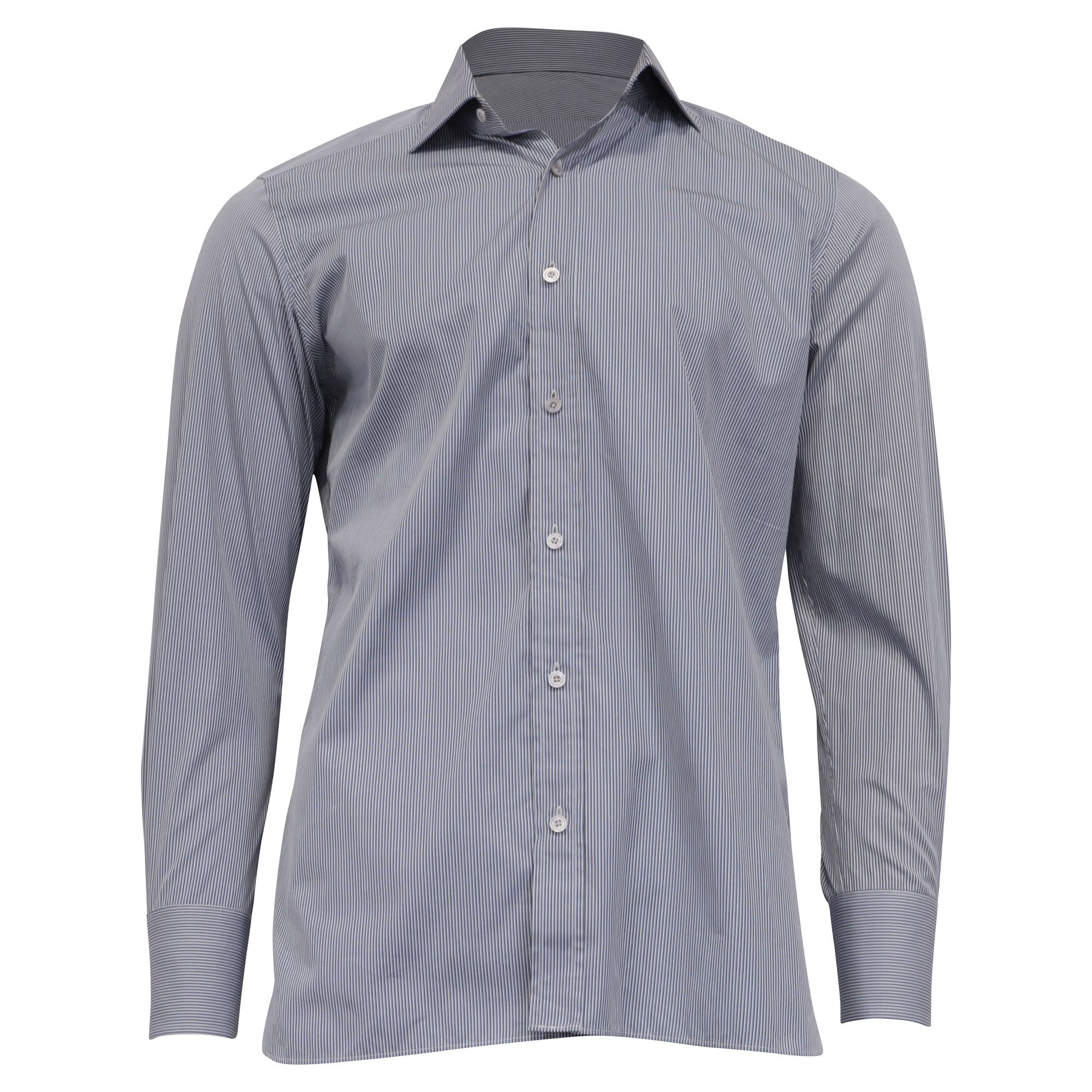 Tom Ford Tom Ford Stripe Button Down Shirt in Light Blue Cotton Size US XXS / EU 40 - 1 Thumbnail