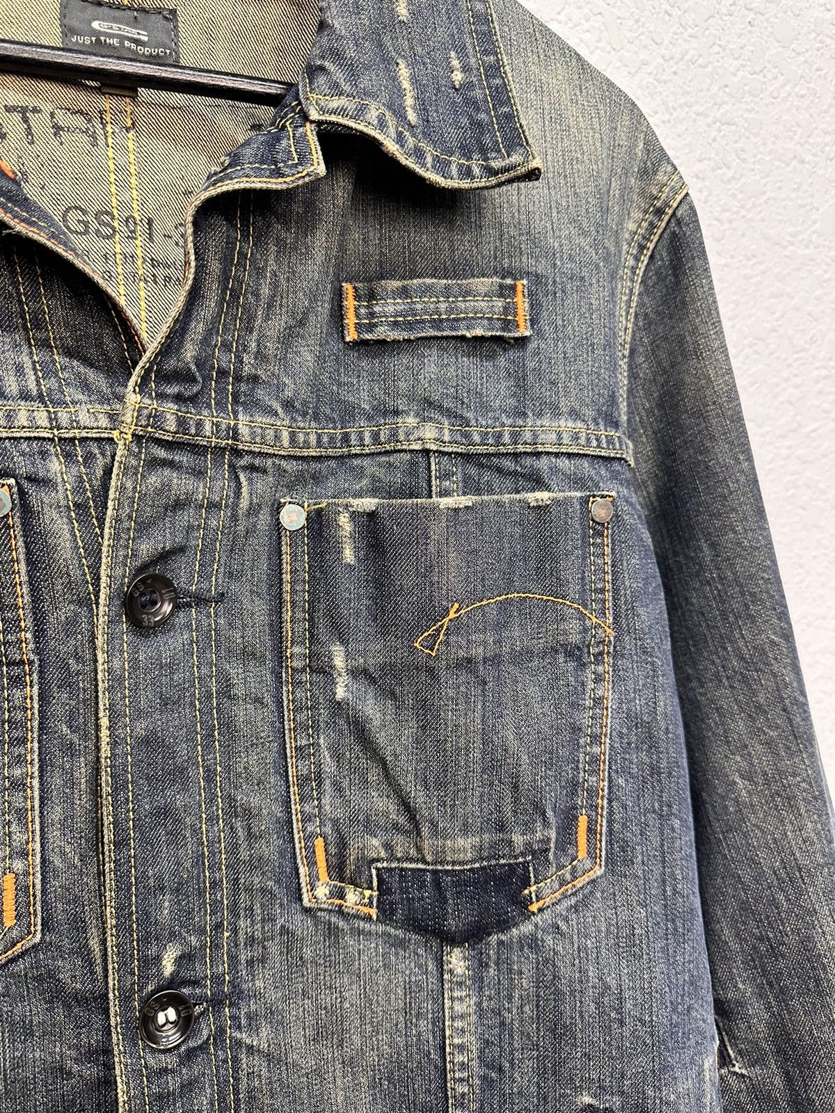 G-Star G-Star raw distressed denim jacket vintage workwear style Size US L / EU 52-54 / 3 - 6 Thumbnail