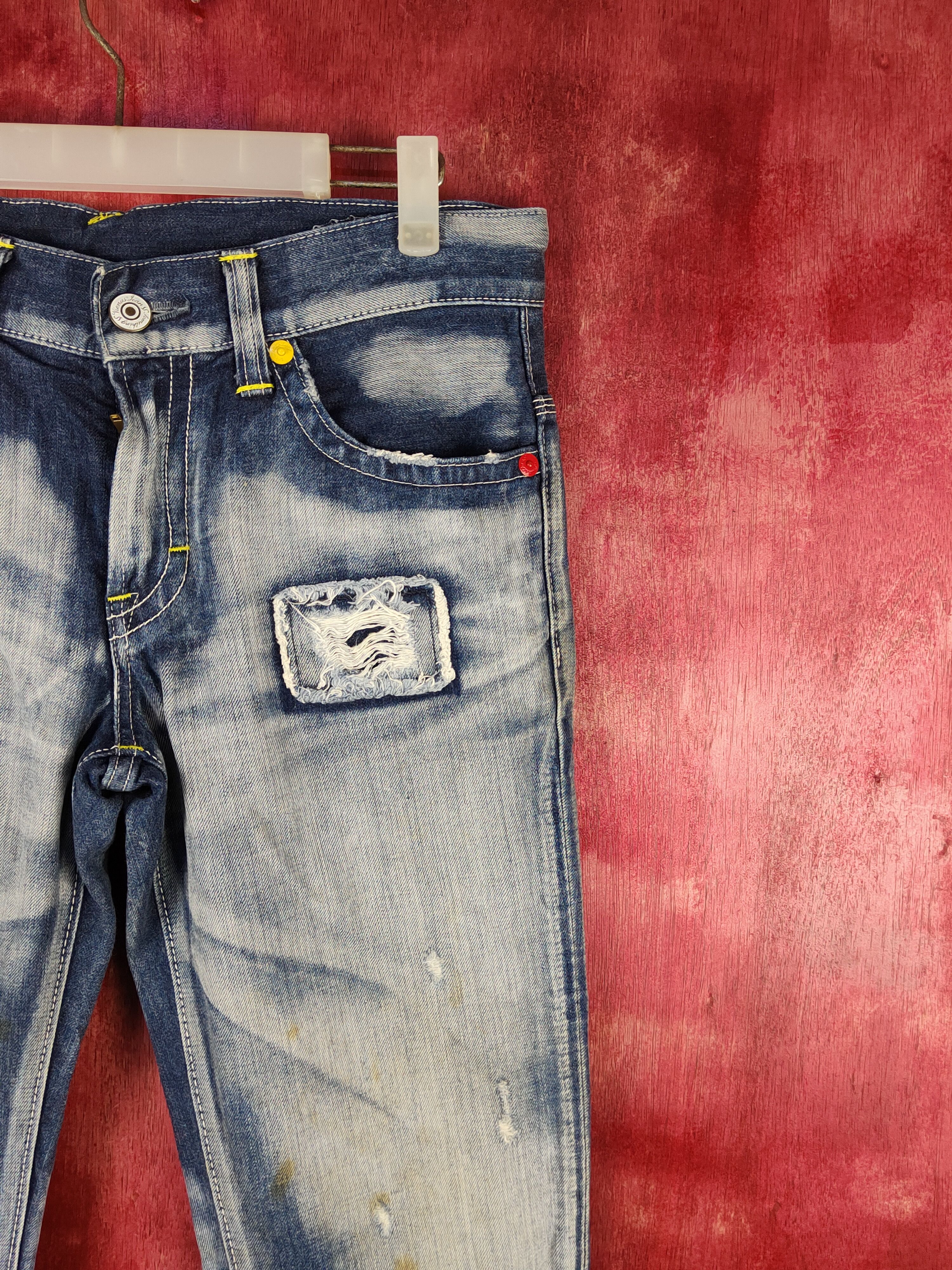 Edwin Something-Edwin venus Blue Distressed faded Denim #S1592 Size US 31 - 6 Thumbnail