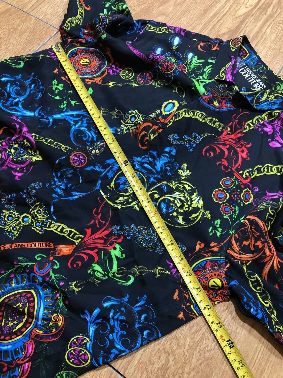 Versace Jeans Couture Versace Viscosa Mens Shirt multicolor Print Jewels Size US L / EU 52-54 / 3 - 8 Thumbnail