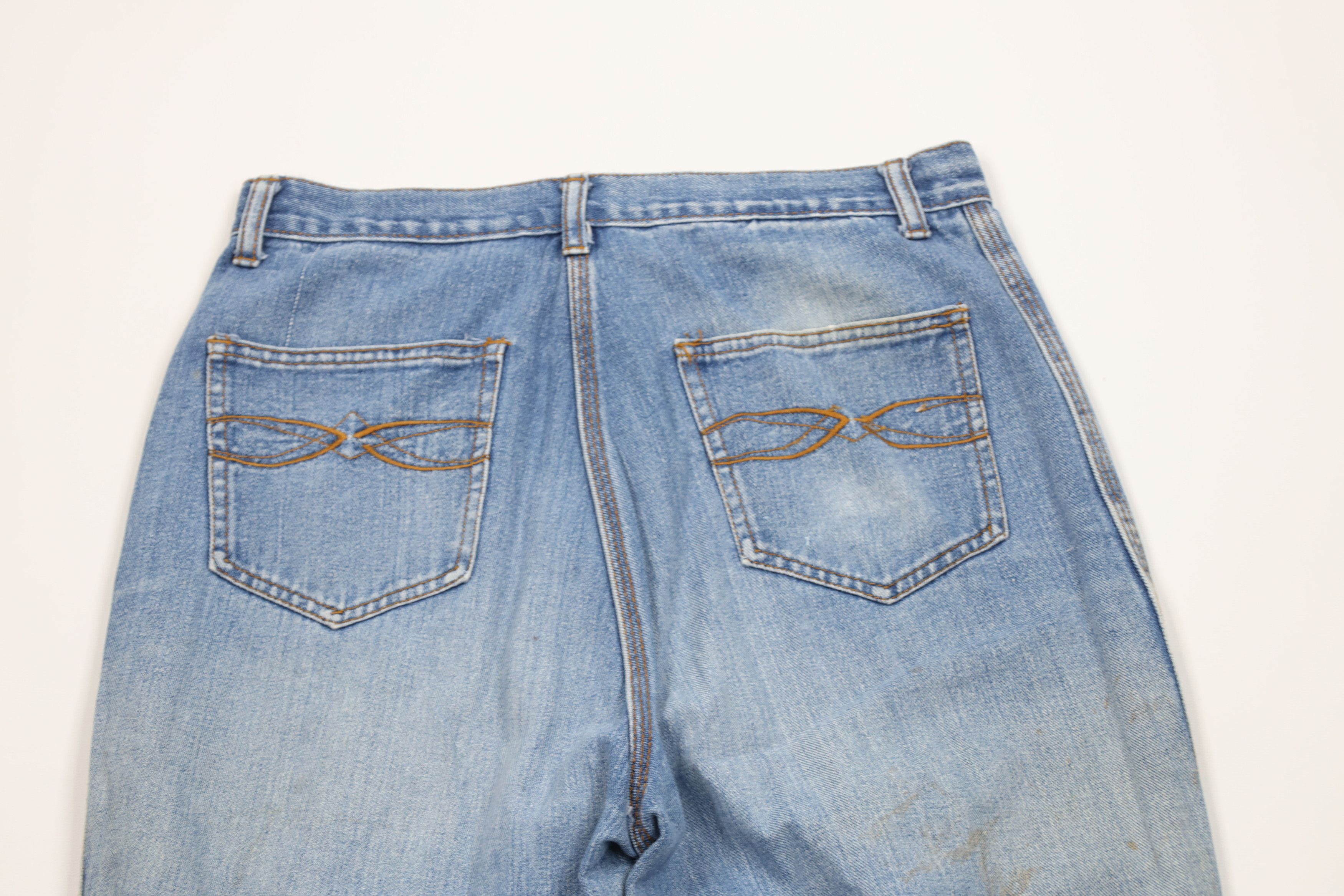 Vintage Vintage 70s Streetwear Wide Leg Denim Jeans Blue Cotton Size 36" / US 14 / IT 50 - 13 Thumbnail