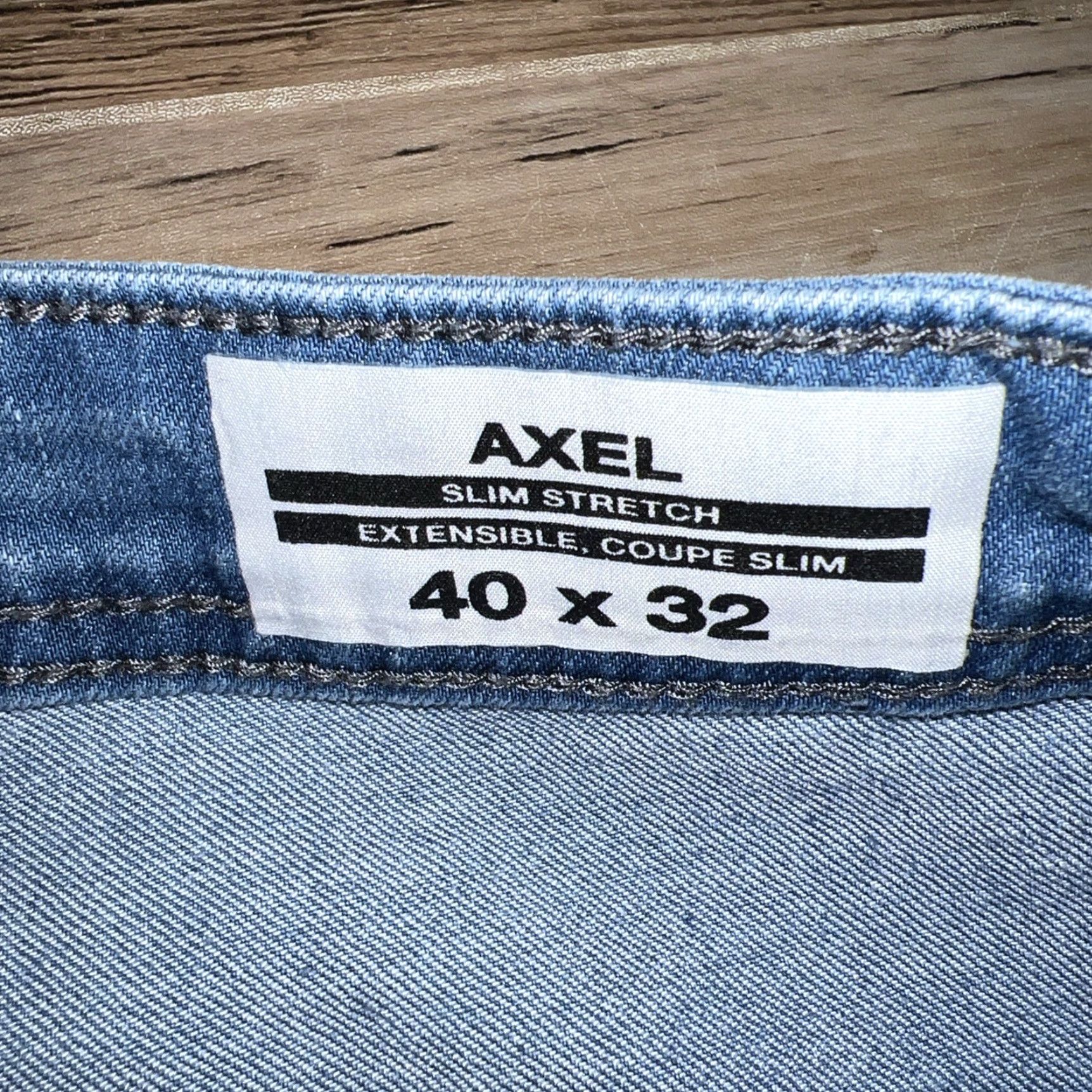 Buffalo David Bitton BUFFALO DAVID BITTON Axel Slim Straight Light Blue Jeans Mens 40x32 Slimming Straight Blue Jeans Mens Size US 40 / EU 56 - 5 Thumbnail