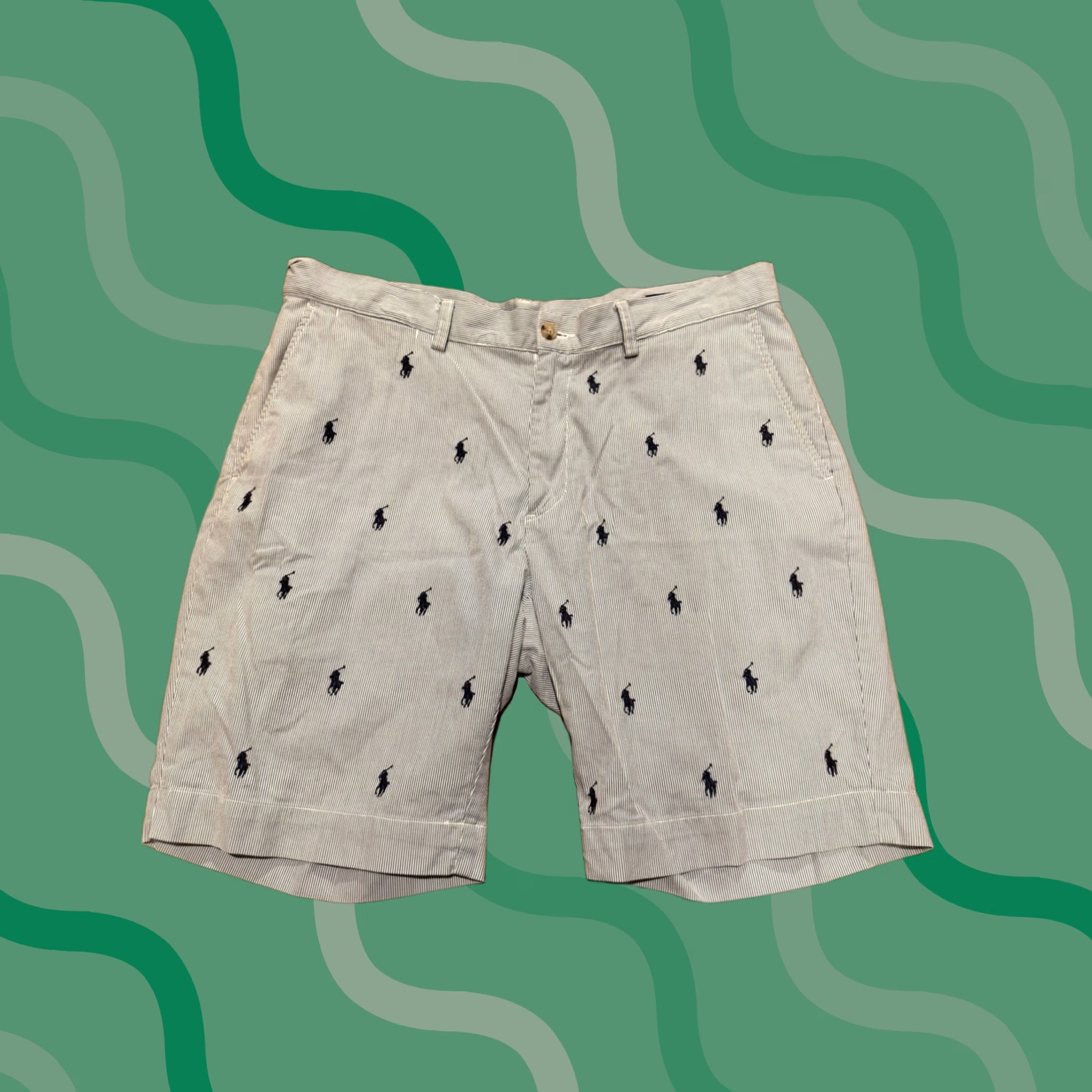 Polo Ralph Lauren Polo Ralph Lauren Shorts Stretch Classic Fit Embroidered Pony Blue 34x9 Mens Chino Flat Front Breathable Pockets 9in Inseam Vintage No Default Size US S / EU 44-46 / 1 - 1 Thumbnail