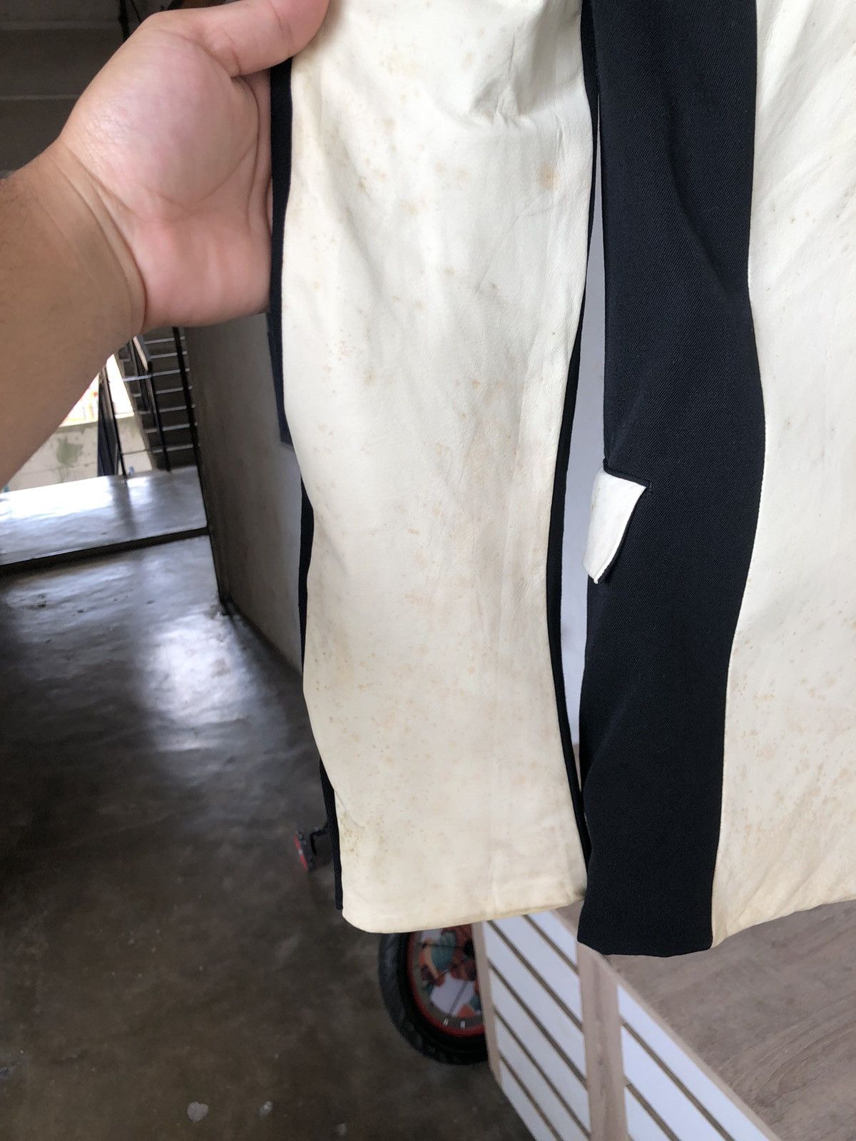 Number (N)ine Rare❗️Number Nine Distressed Leather Blazer Jacket Size US S / EU 44-46 / 1 - 10 Thumbnail