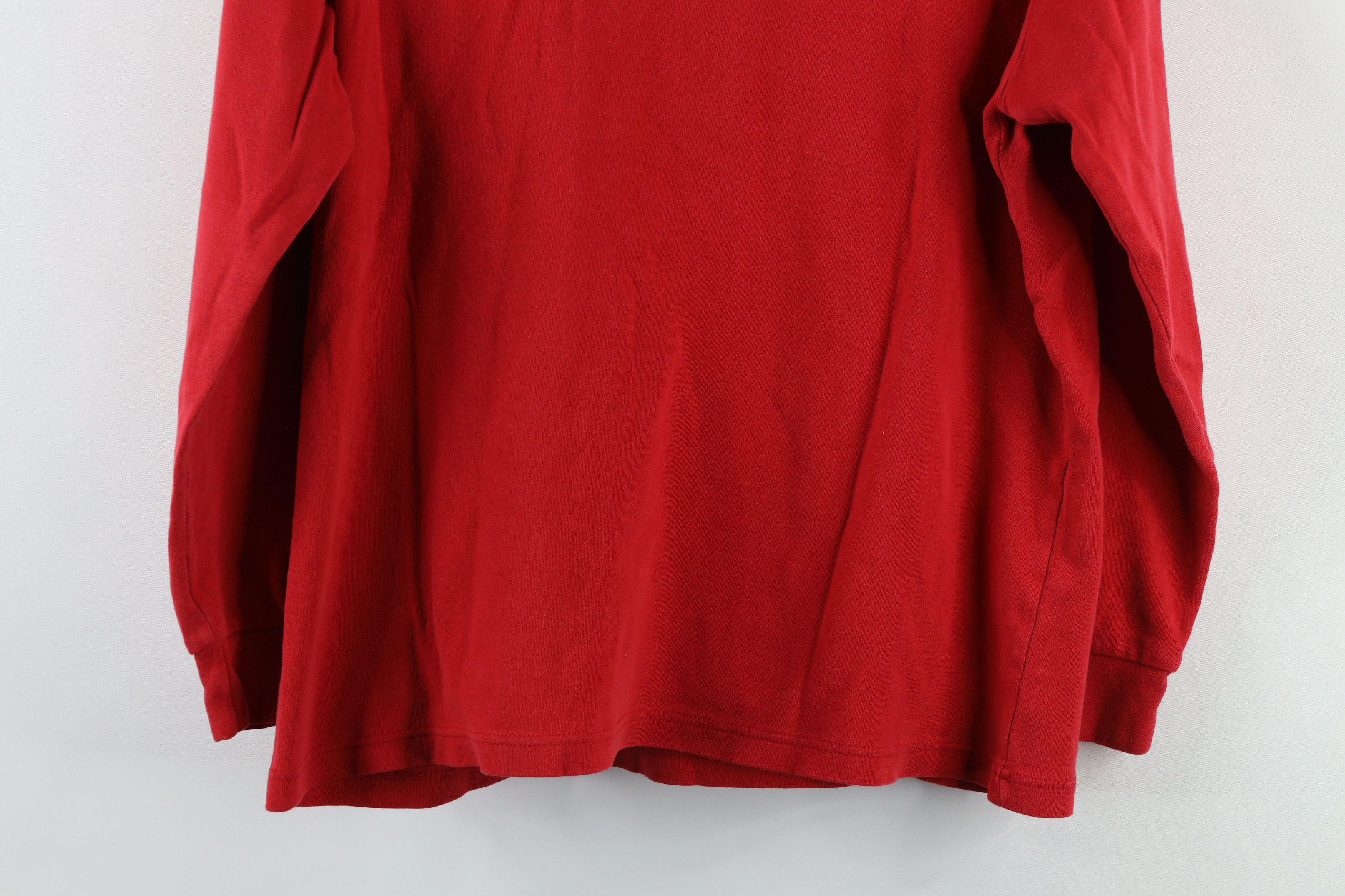 Vintage Vintage 90s Streetwear Long Sleeve Turtleneck T-Shirt Red Size L / US 10 / IT 46 - 7 Thumbnail