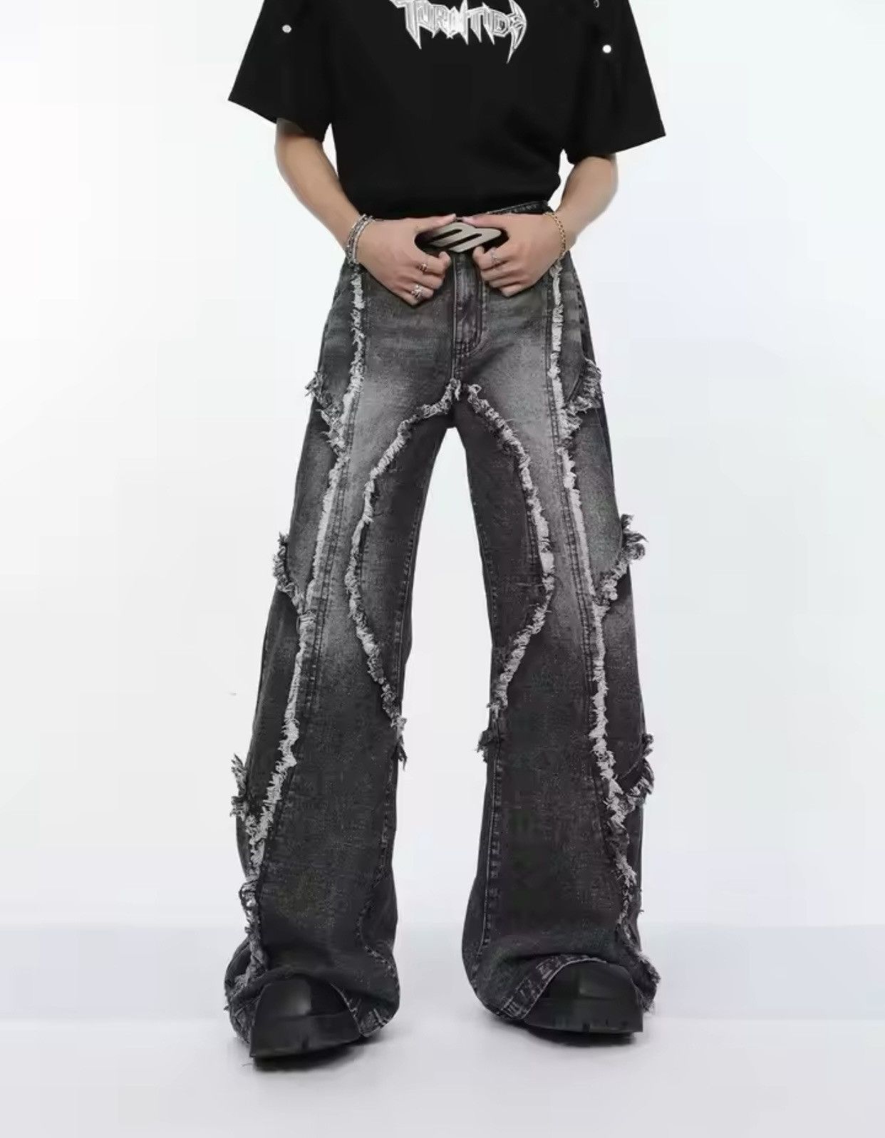 Jean × Vintage American high street trendy straight leg washed jeans Size US 29 - 4 Thumbnail