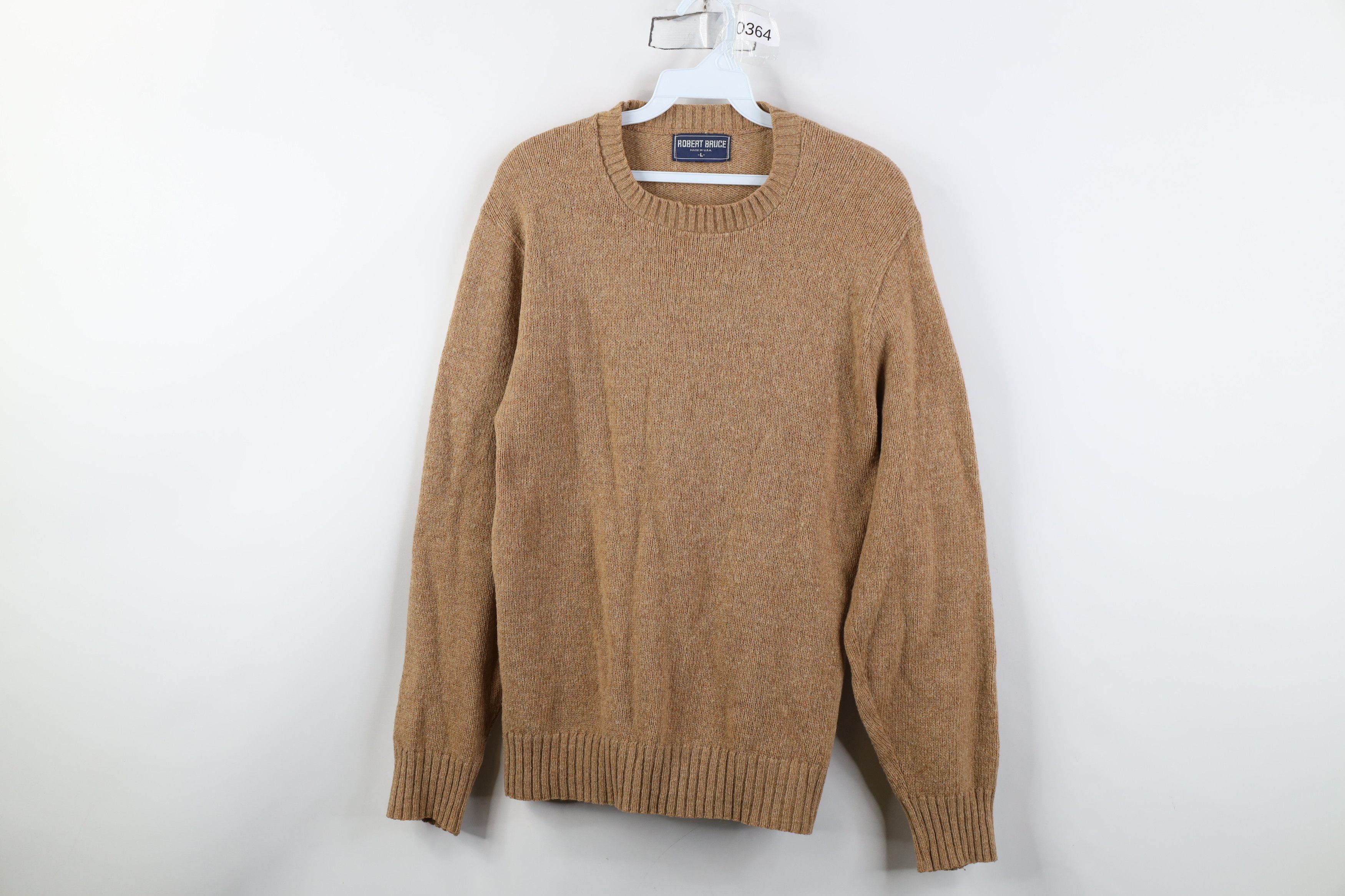 Vintage Vintage 70s Streetwear Wool Blend Crewneck Sweater Beige USA Size US L / EU 52-54 / 3 - 1 Thumbnail