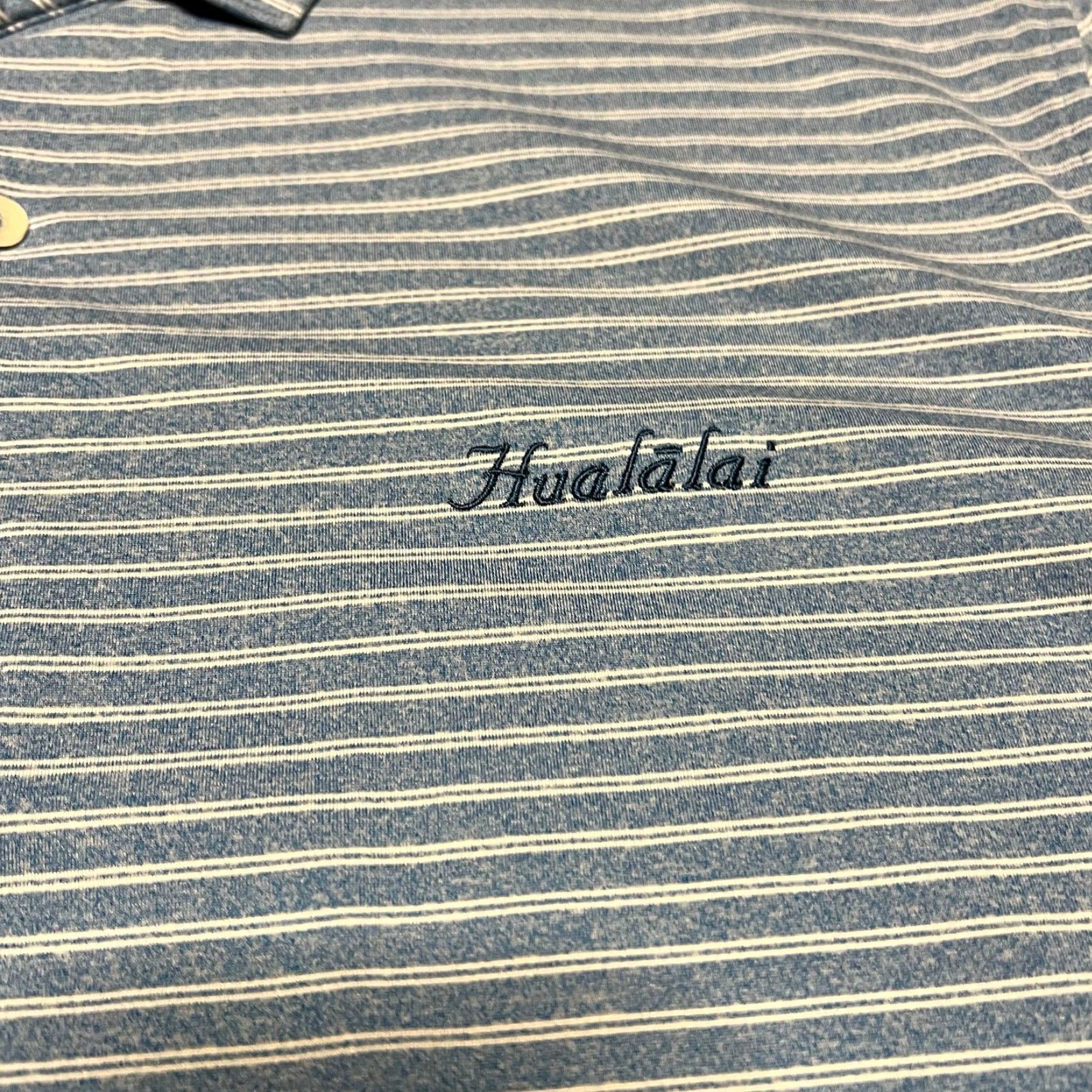 johnnie-O Johnnie O Polo Shirt Mens XL Blue Striped Performance Golf Shirt Size US XL / EU 56 / 4 - 2 Thumbnail